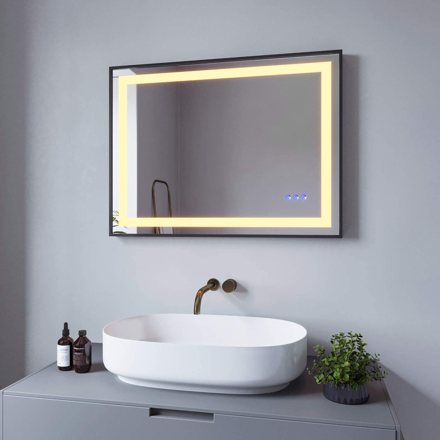 AQUABATOS LED-Lichtspiegel Spiegel mit Beleuchtung 80x60 günstig online kaufen