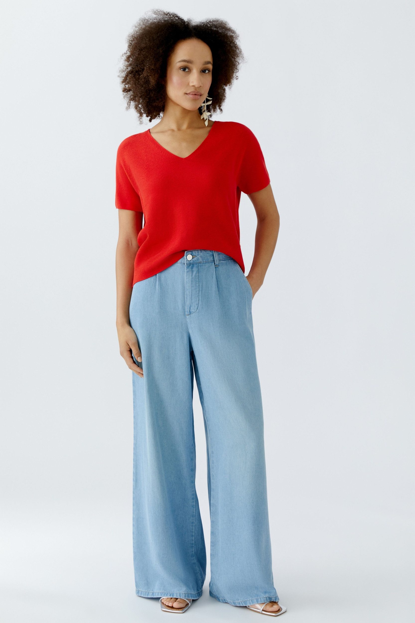 Oui Blusenblazer Pullover lipstick red günstig online kaufen