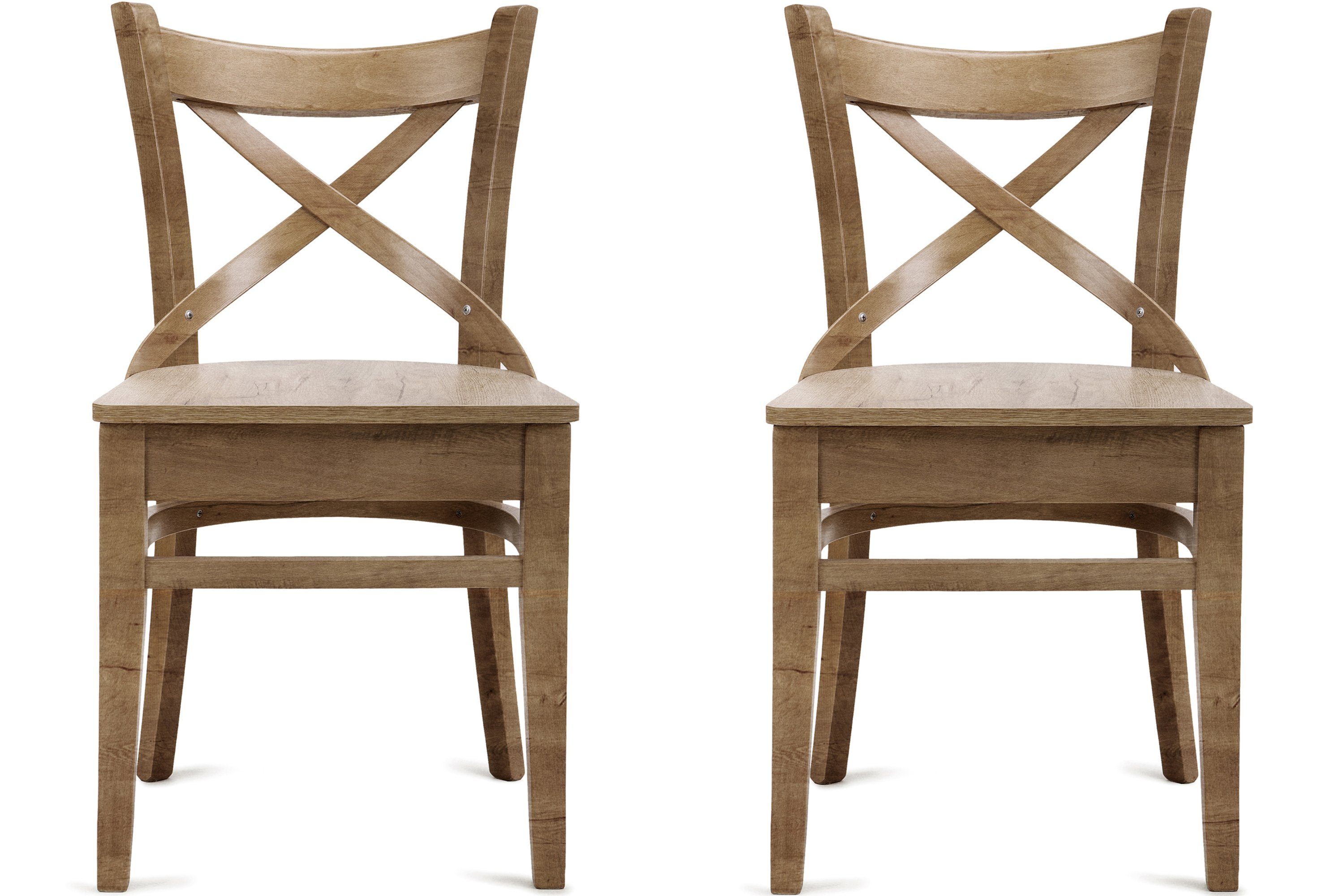 KONSIMO® Holzstuhl TEMOS Esszimmerstühle, ideal für die Küche, fertigmontiert (Set, 2 St), gestell aus Massivholz, hergestellt in der EU