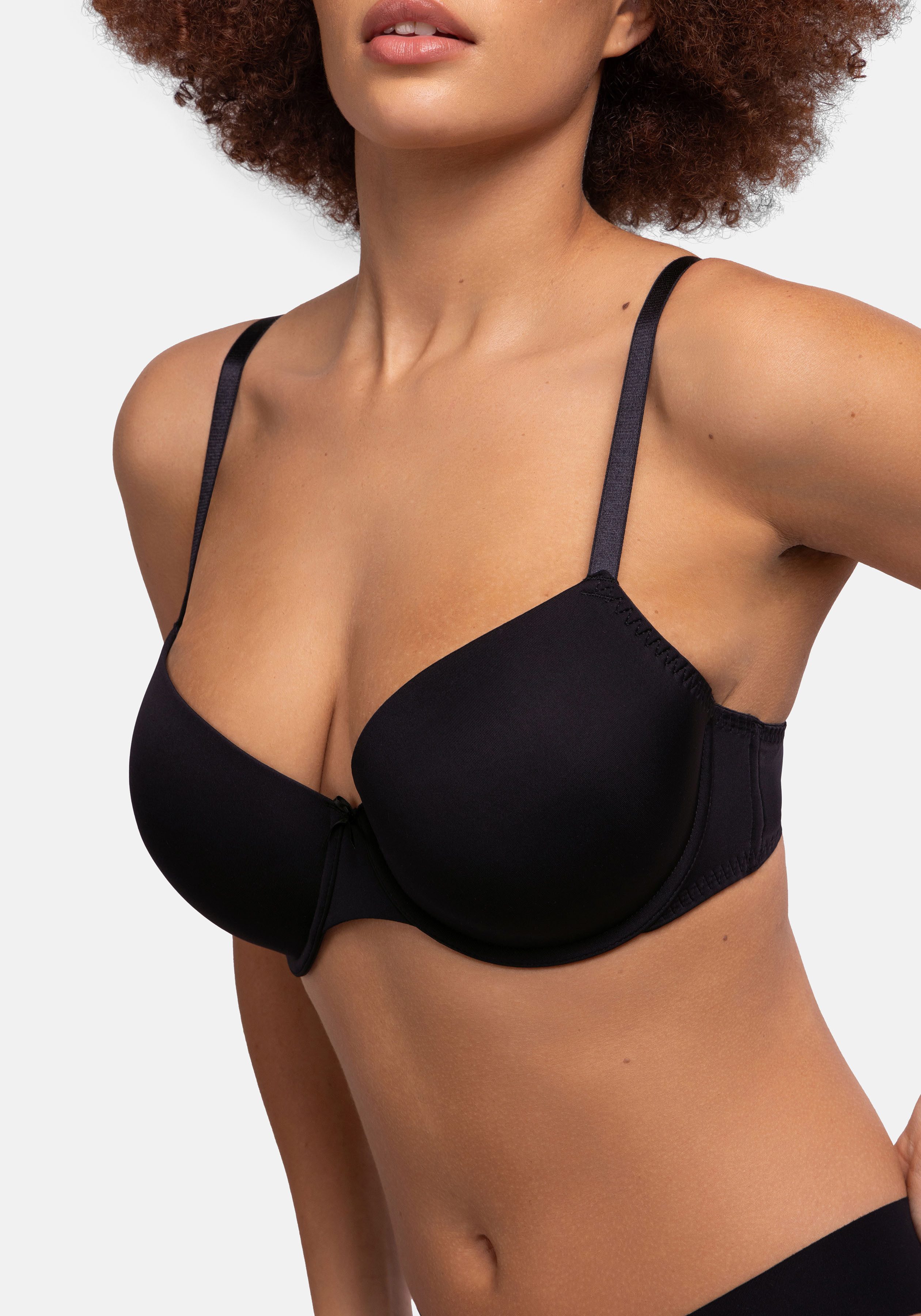 Dorina Bügel-BH Chloe (2er Pack) vorgeformte leicht gepolsterte Cups, florale Spitze, tiefer Ausschnitt – Bild 3 von 5