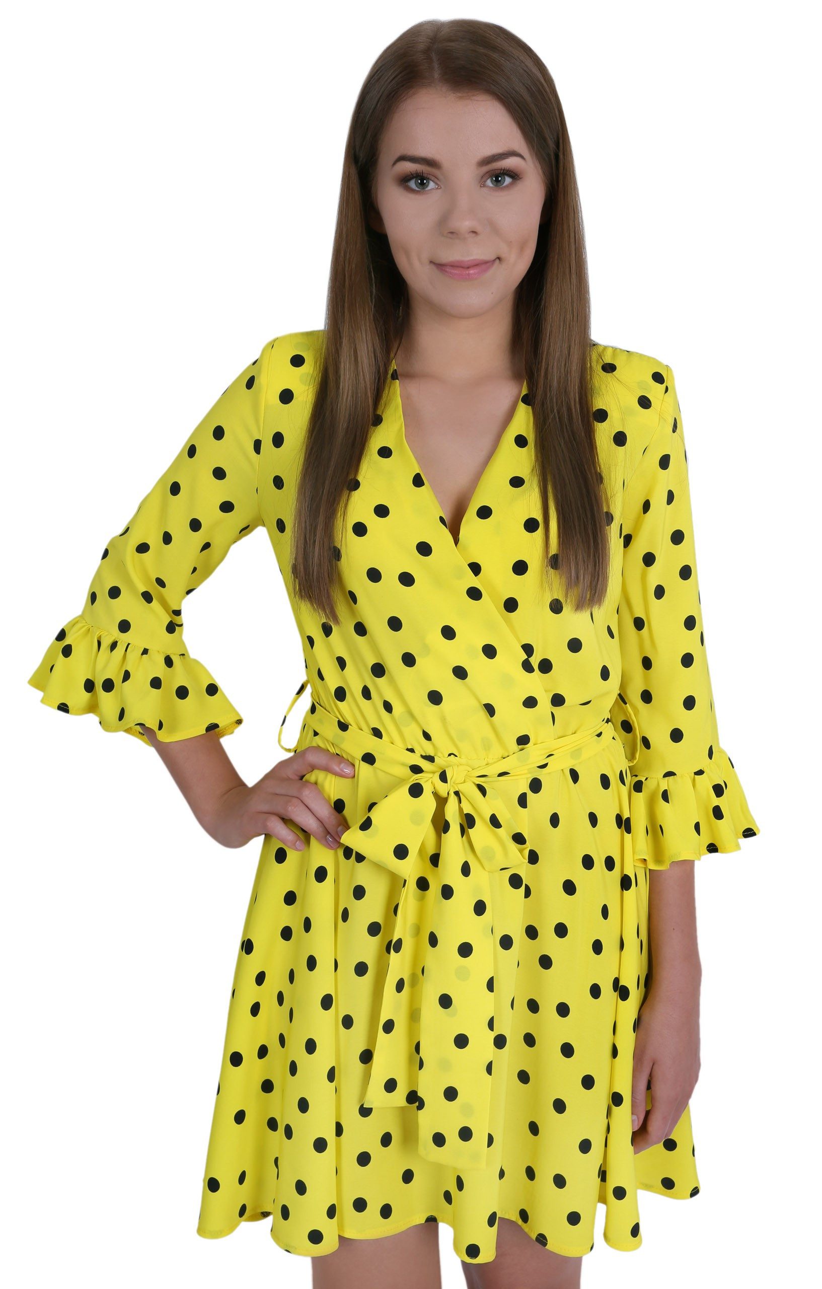 Sarcia.eu Minikleid Gelbes Kleid in schwarzen günstig online kaufen