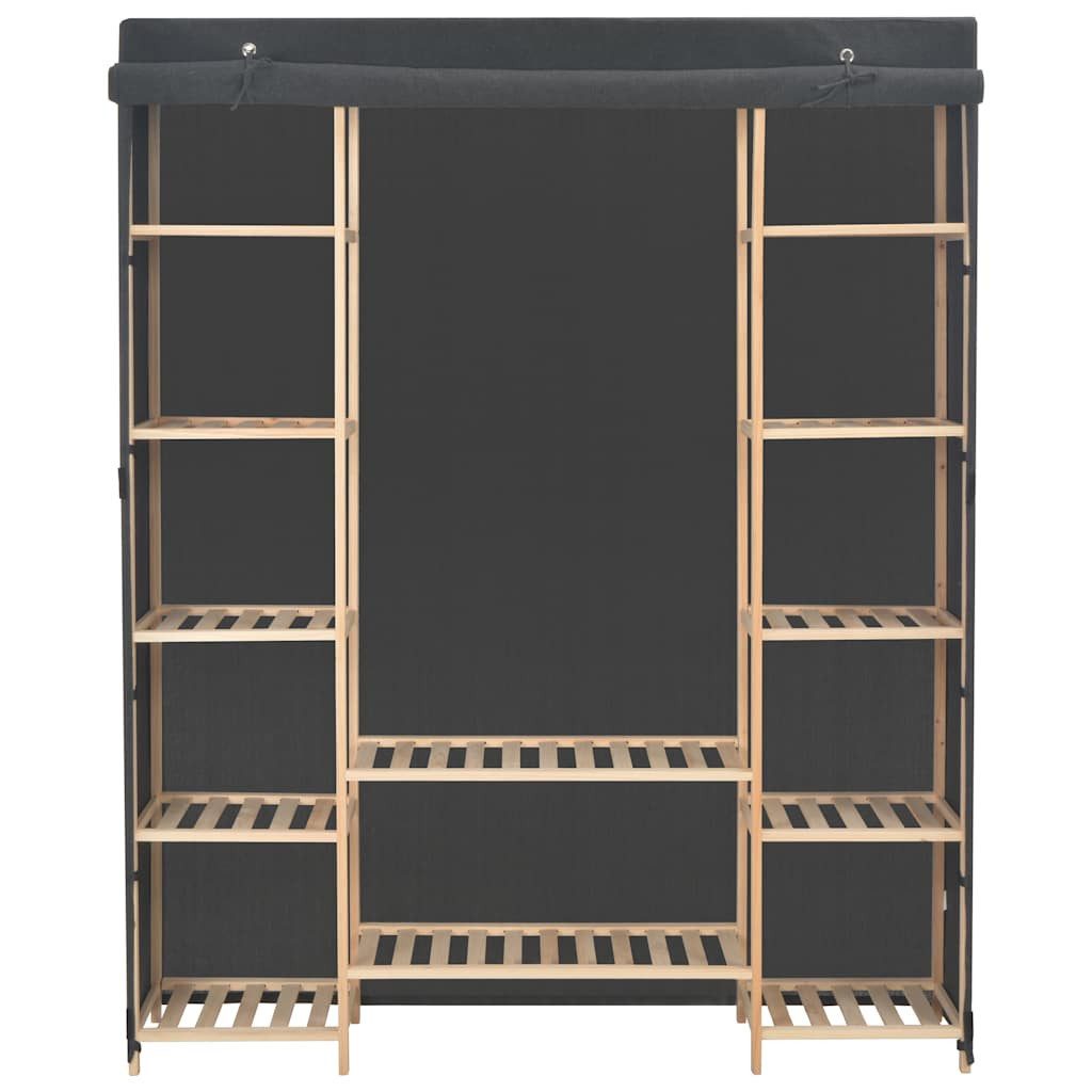 vidaXL Stoffschrank Kleiderschrank Grau 135 x 40 x 170 cm Stoff (1-St)