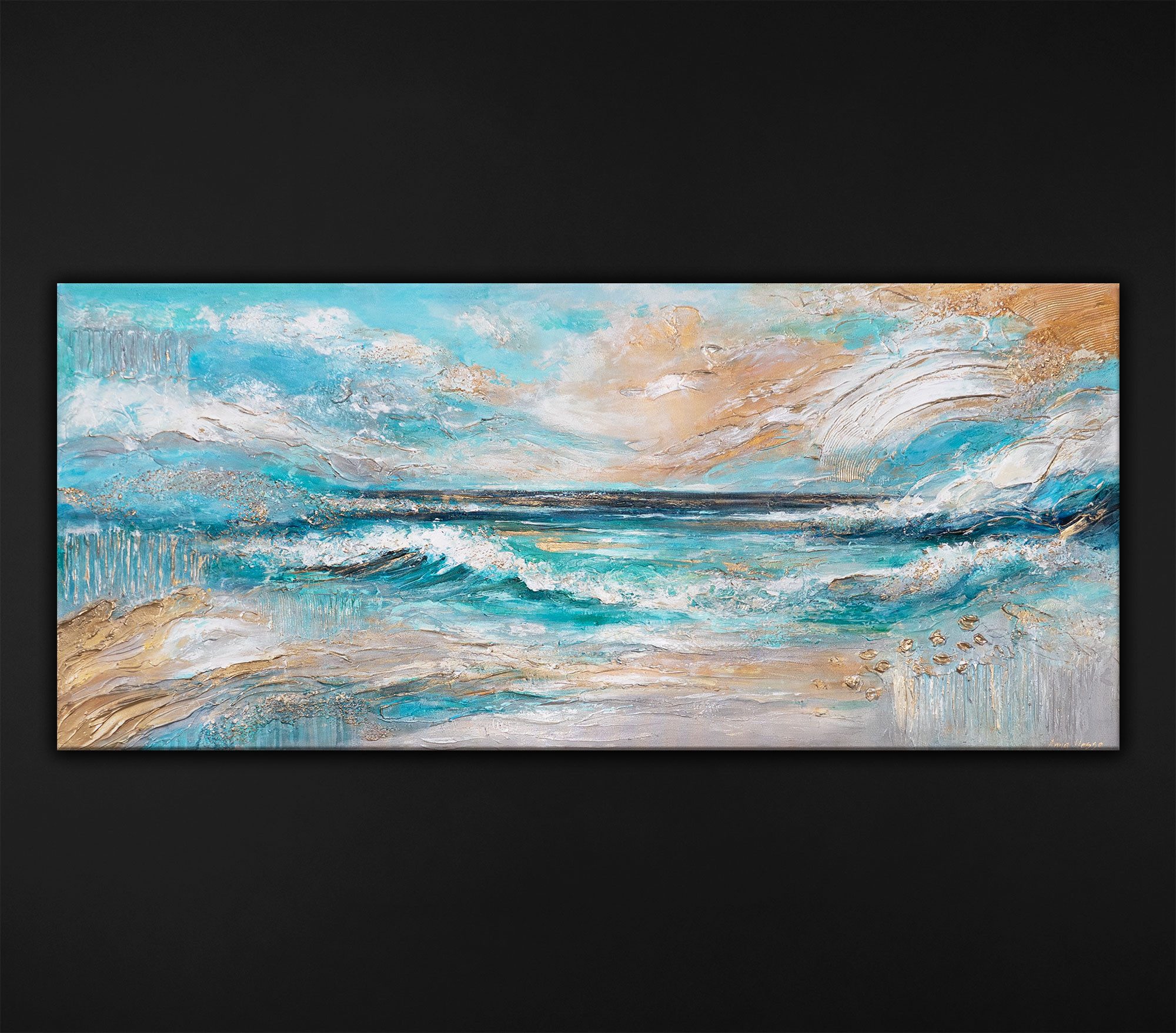 YS-Art Gemälde Wandbild Segelboot auf dem Meer, Wasser, Erholung, Yacht