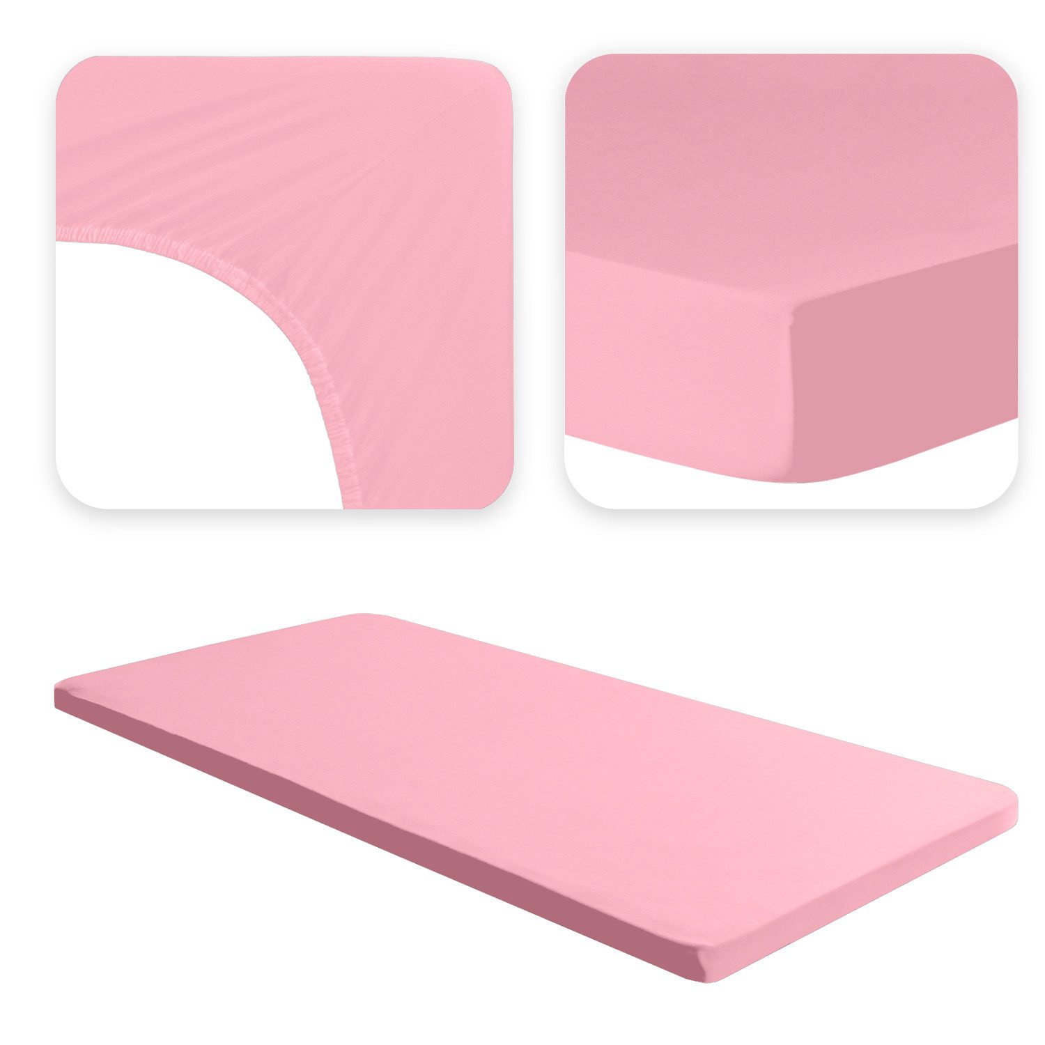 Jacobson Spannbettlaken TOPPER aus 100% Baumwolle, Jersey Bettlaken 160 g/m günstig online kaufen