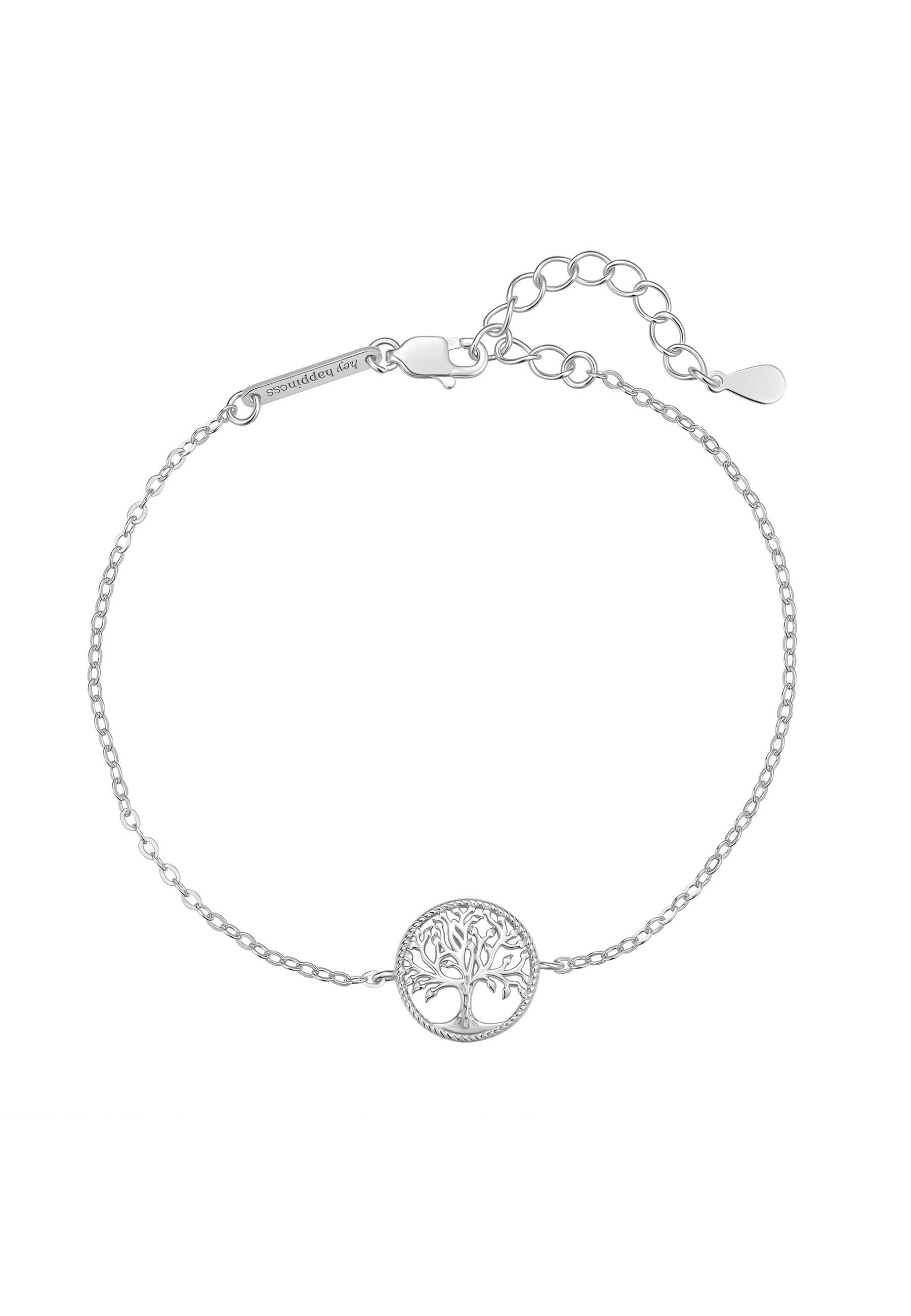 Hey Happiness Charm-Armband Lebensbaum, Symbol Charm, Feines Damen Armband 925 Silber, mit Baum des Lebens Charm