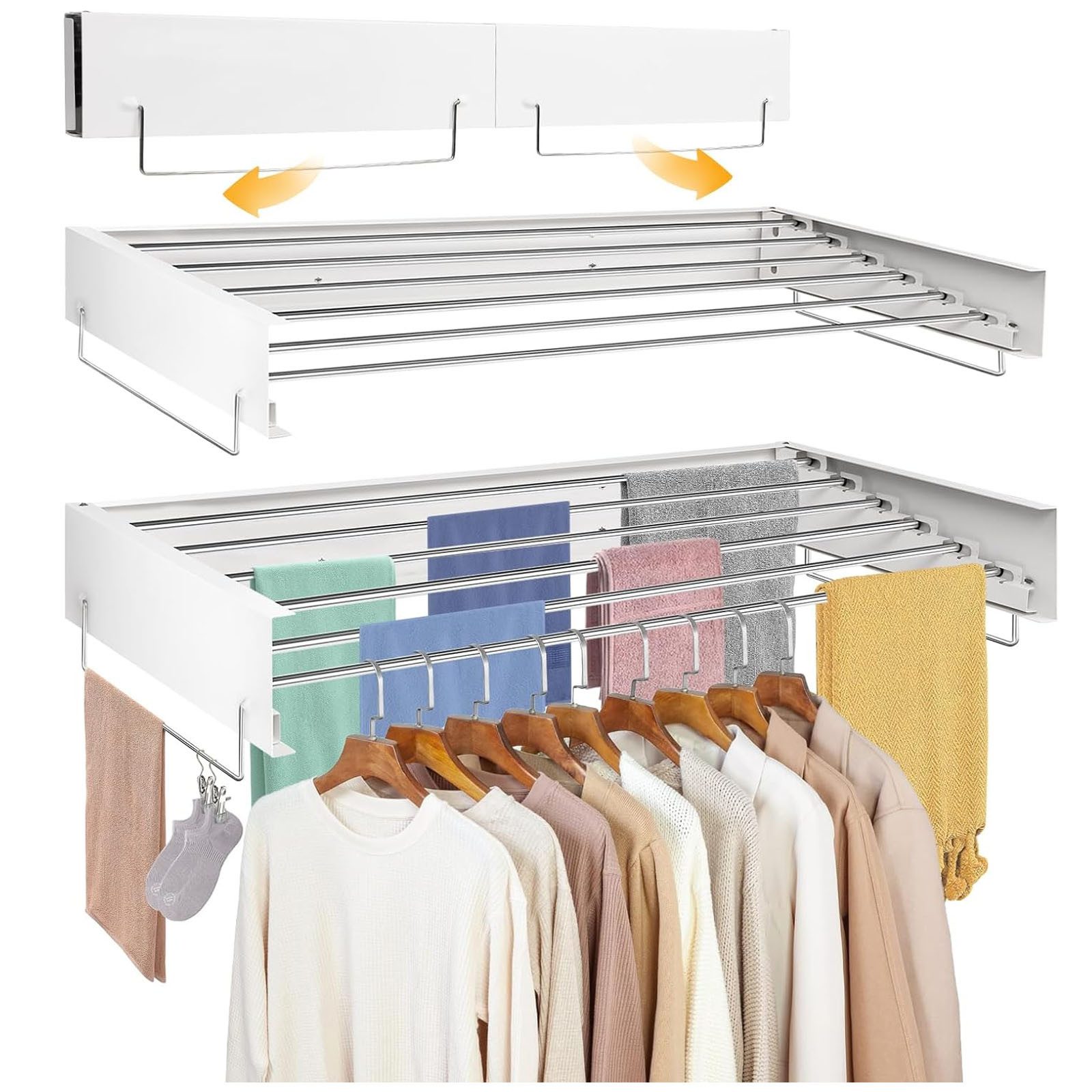 Wandwäschetrockner Wäschetrockner, Ausziehbar Wandwäschetrockner, Klappbar, 100cm