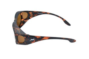 Gamswild Sonnenbrille UV400 Überbrille Sportbrille universelle Passform, polarisiert Damen Herren unisex, Modell WS4323 in braun, gelb, blau