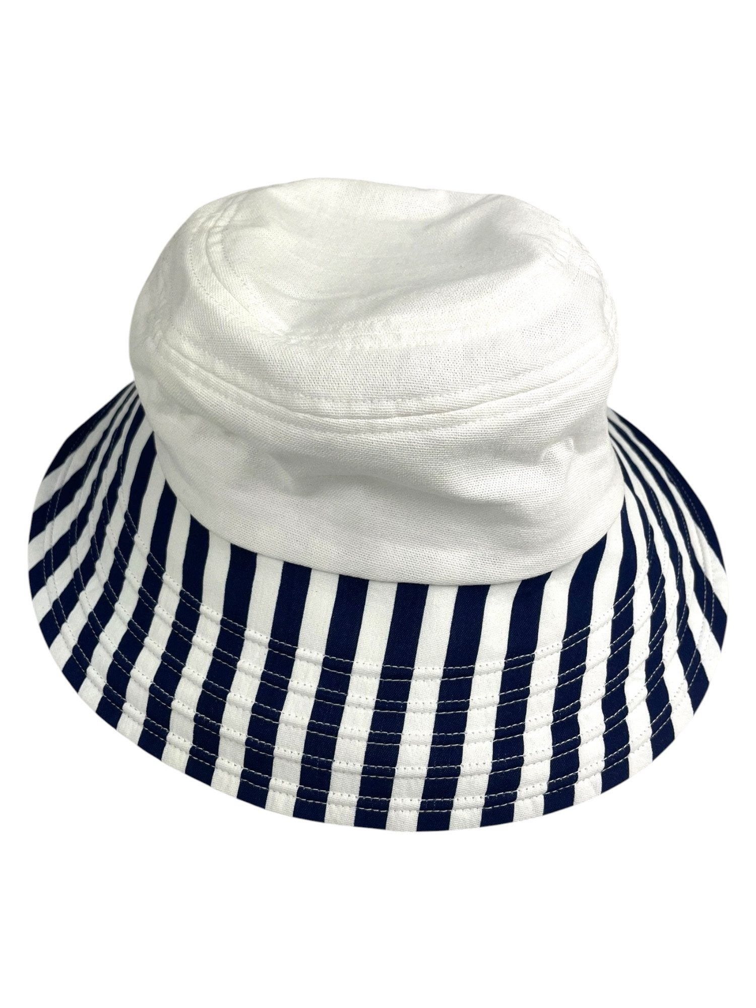Taschen4life Sonnenhut Damen Sommerhut mit breiter Krempe Streifendesign, größenverstellbar, leichte Baumwollmischung