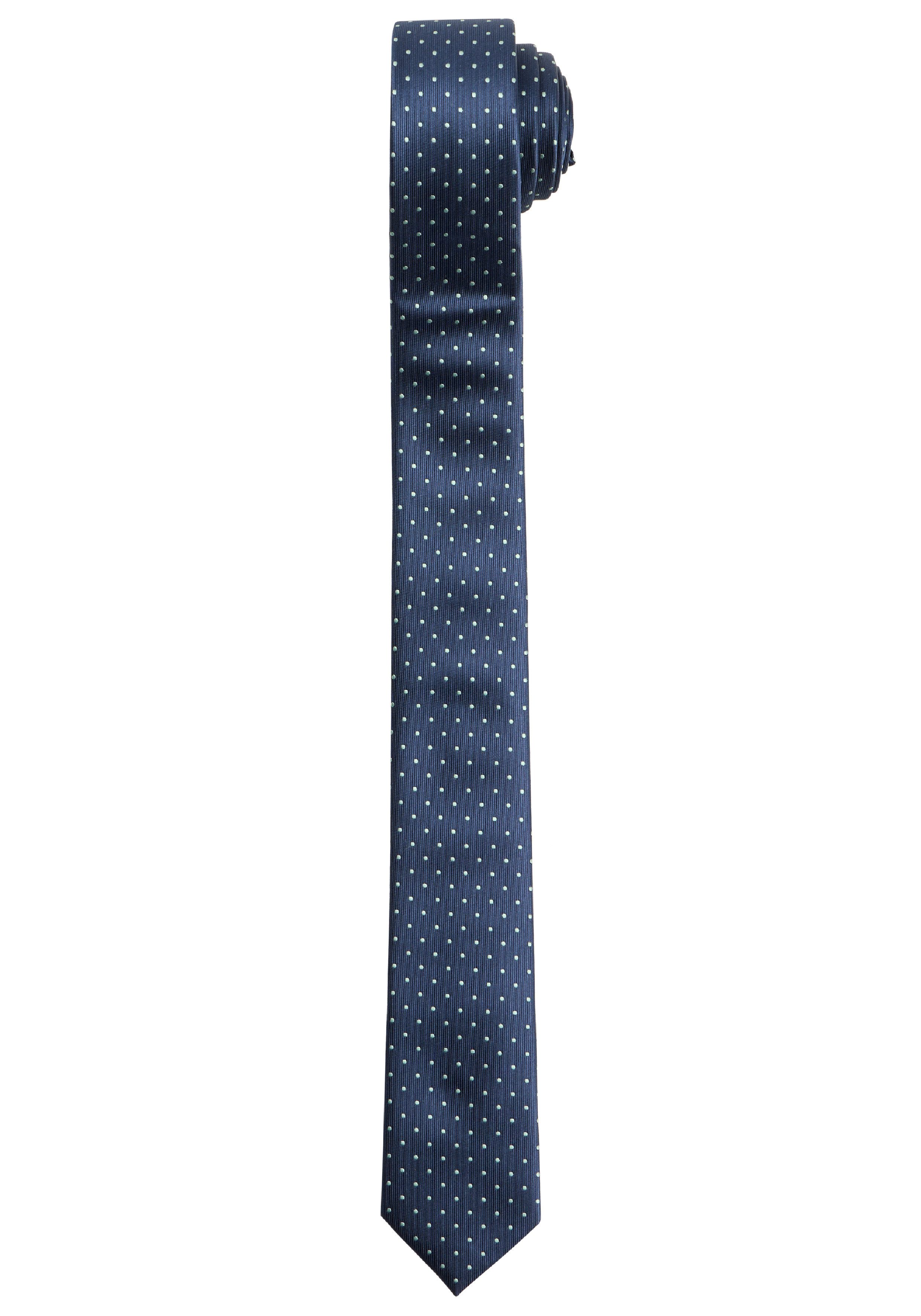 Man's World Krawatte mit dezenten Kontrastpunkten Breite 6 cm mit klassischer Länge 150cm