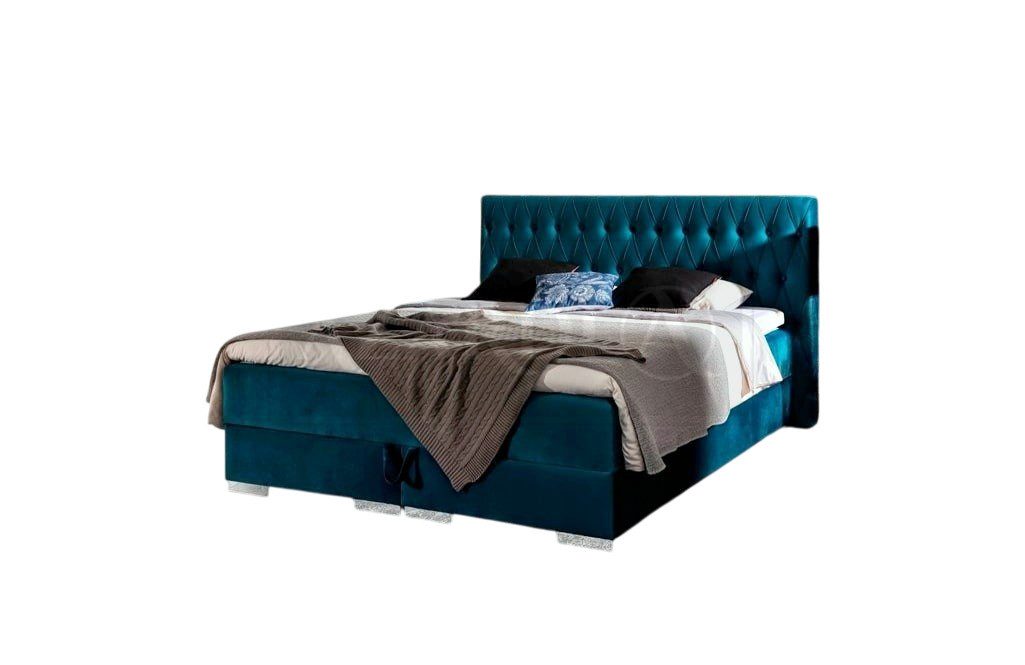 Bett Neues Doppelbett im Hotelstil mit Boxspringrahmen und Matratze für das