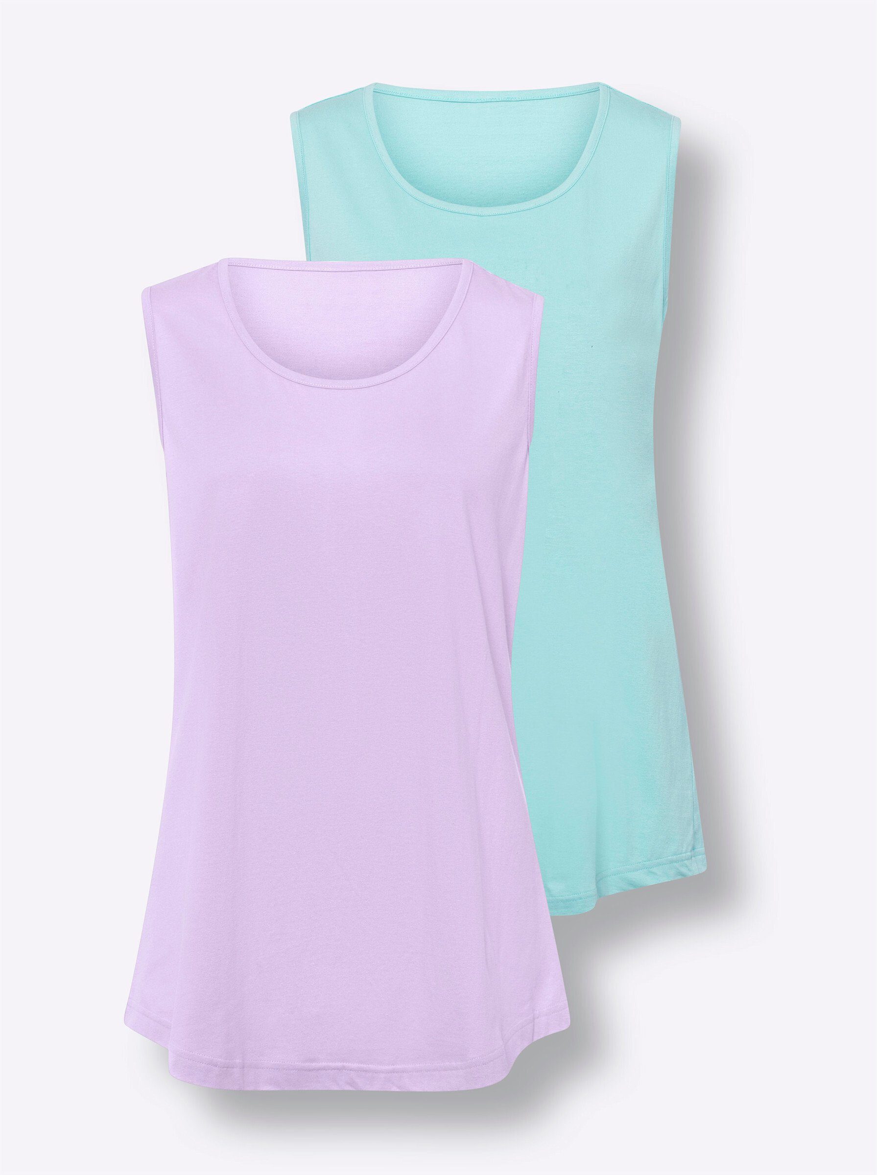 Sieh an! Shirttop Doppelpack Tops Ärmellos (2-tlg)
