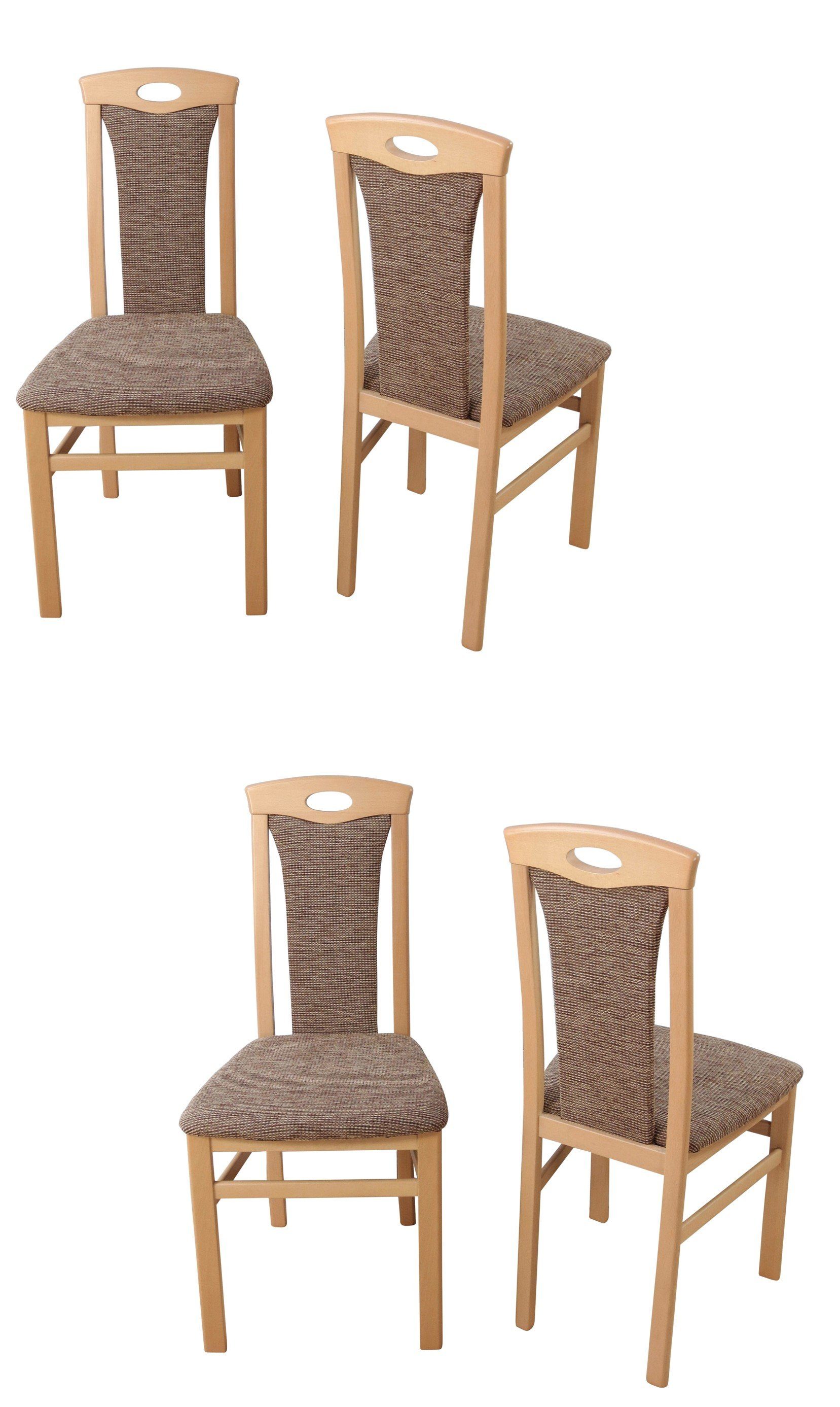 6teiliges Buche-Nachbildung/hellbraun Set), (Spar-Set, Stauraumfunktion Tischgruppe, Sitzbank moebel-direkt-online Essgruppe mit 6teilige