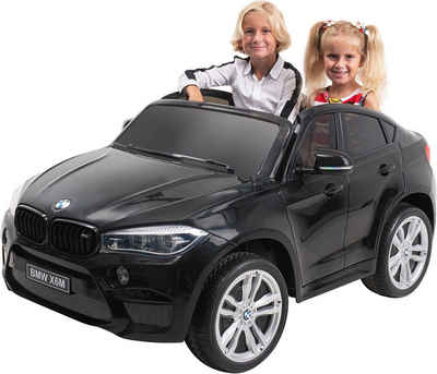 Actionbikes Motors Elektro-Kinderauto BMW X6M F16 XXL - Kinder Elektroauto ab 3 Jahre - Türen zum Öffnen, Belastbarkeit 40 kg, (2-tlg), inkl. Stoßdämpfer hinten - mit Fernbedienung - Ledersitze