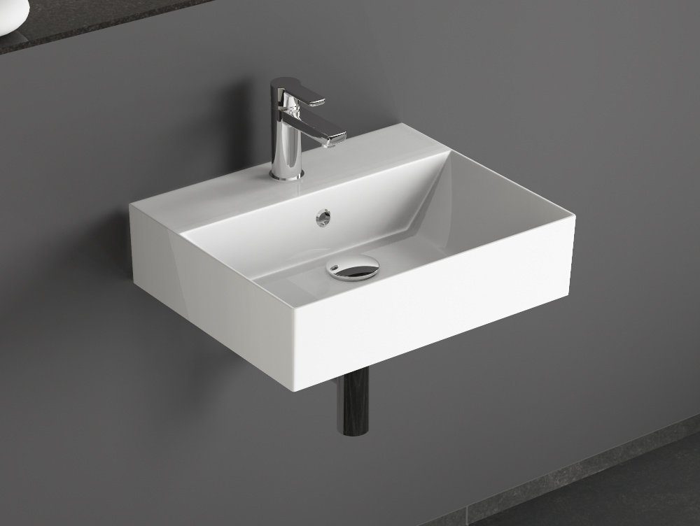 Aqua Bagno Waschbecken Aqua Bagno, Design Hängewaschbecken Waschbecken Aufsatzwaschbecken (Packung)