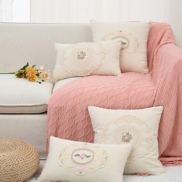 Kissenbezug Moderne Moderne einfache kleine frische Blume Kissen zurück, AUKUU, koreanischen Stil Wohnzimmer Sofa Kissenbezug Kissen Taille