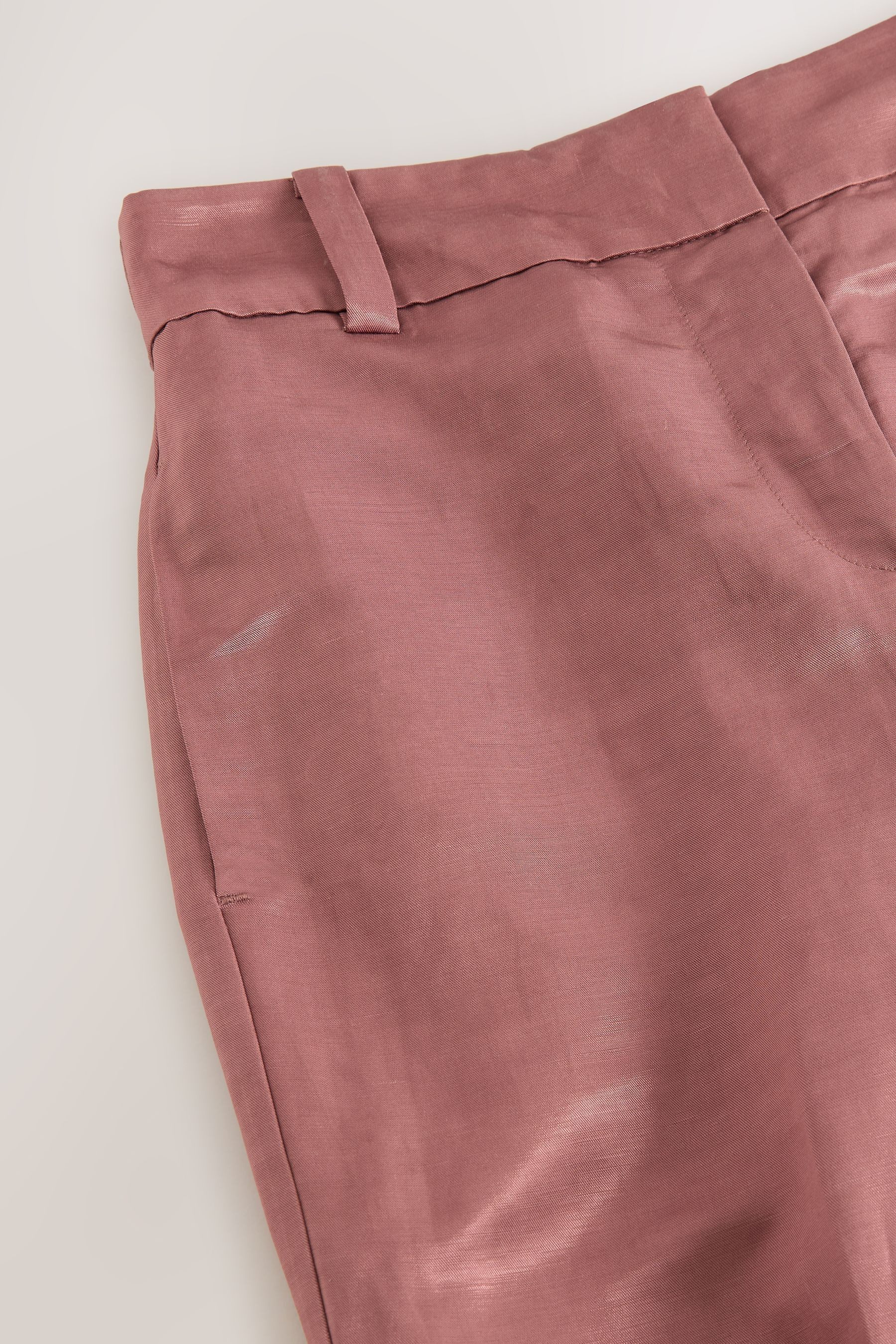 Next Anzughose N. Premium Satin-Hose mit weitem Bein und Leinen (1-tlg)