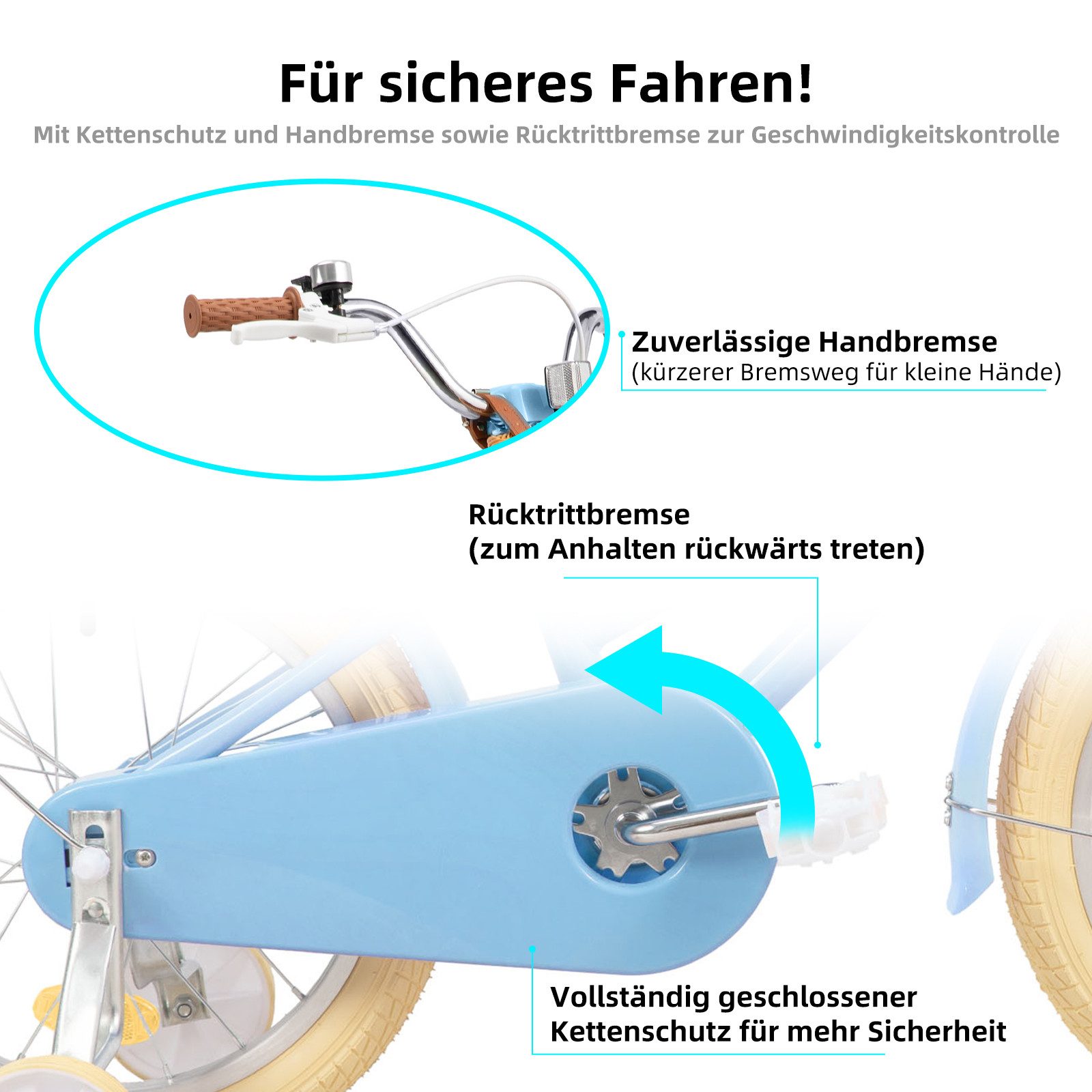 JOYSTAR Kinderfahrrad Stabiles Kinderfahrrad mit Doppelbremssystem für Anfänger