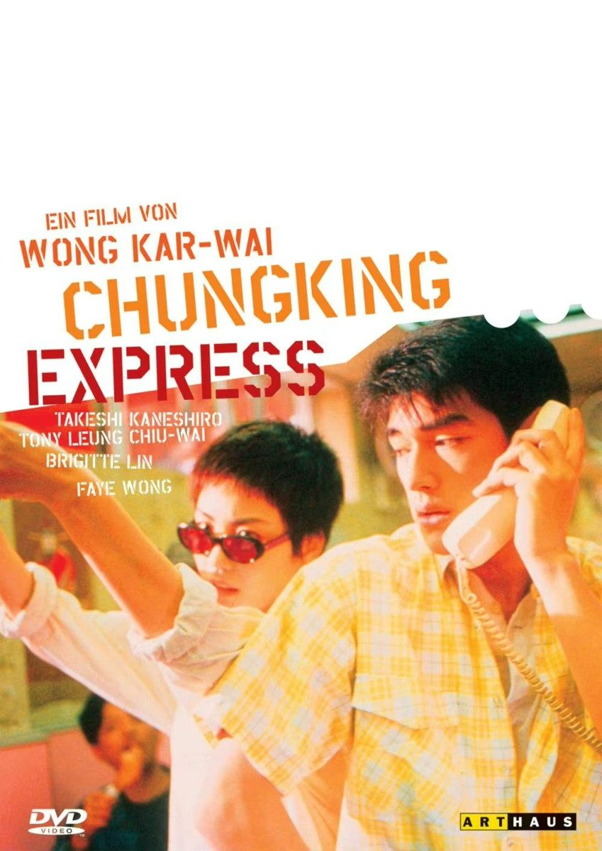 TPFLiving Kunstdruck (OHNE RAHMEN) Poster - Leinwand - Wandbild, Chungking Express Wong Kar Wai Klassischer Liebesfilm Leinwandgemälde (Leinwandbild XXL), Farben: Gelb, Schwarz, Weiß, Orange, Blau -Größe: 20x30cm