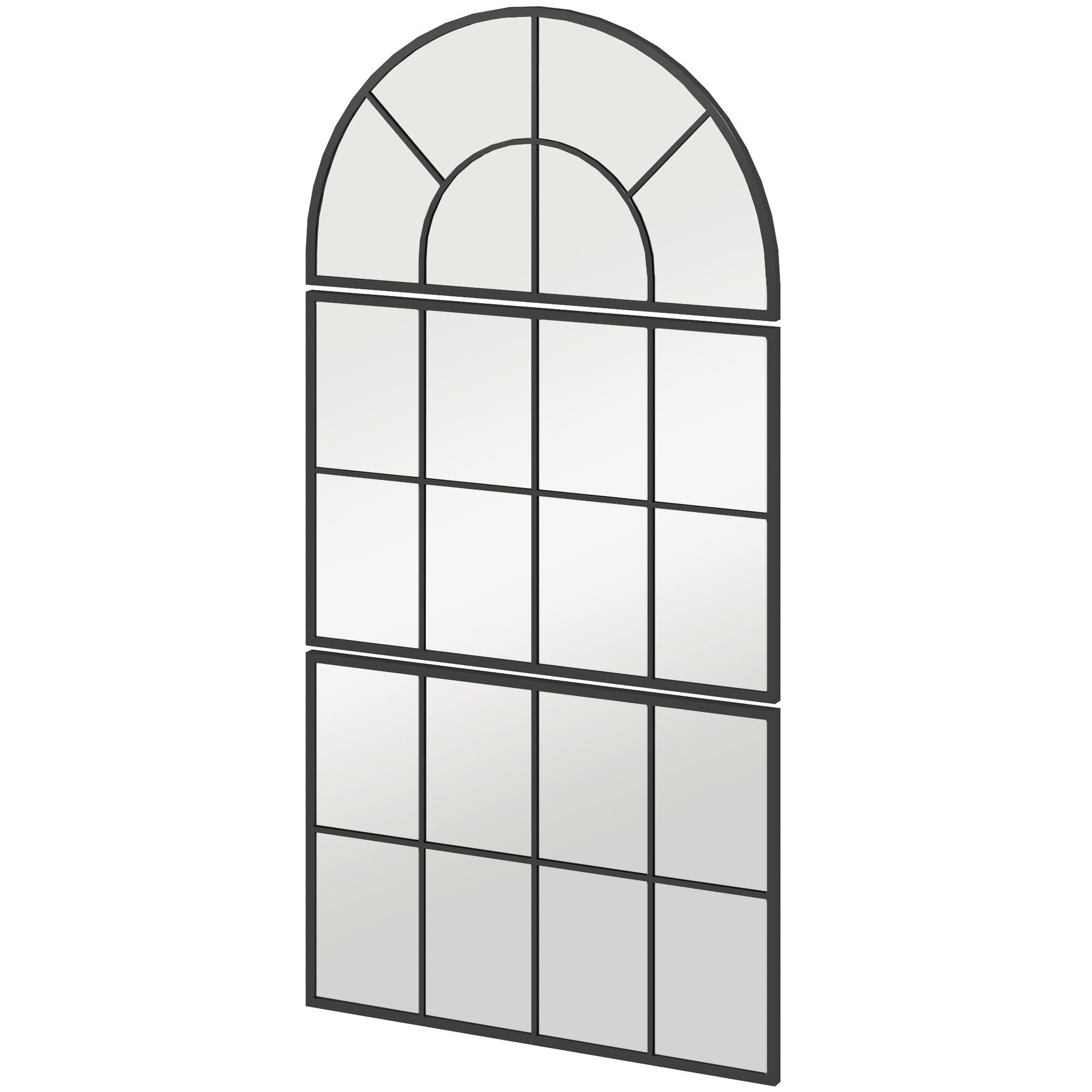 HOMCOM Wandspiegel mit Metallrahmen, dekorative Fensterspiegel günstig online kaufen