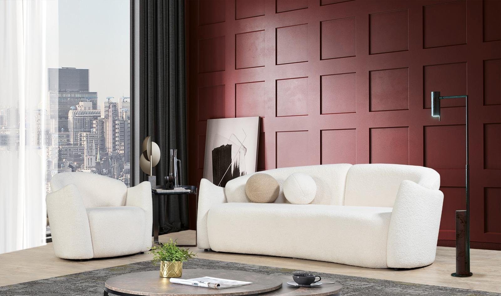 JVmoebel Sofa, Wohnzimmer Textil Design Luxus Sofagarnitur Couch Sofa Polster