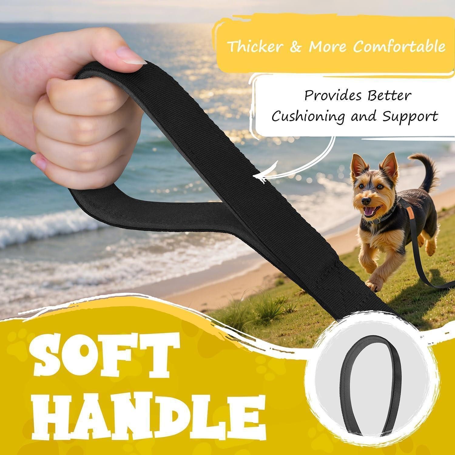 LuxusKollektion Schleppleine Schleppleine Hundeleine Karabiner Trainingsleine 30m 15m Schwarz