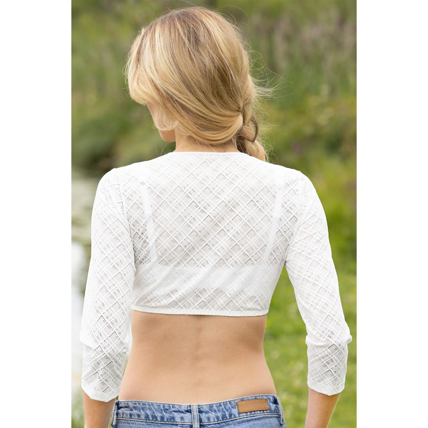 Nina Von C. Dirndlbluse 3/4 Arm Spitzen 'Naomi' Lochausschnitt 48471328 günstig online kaufen