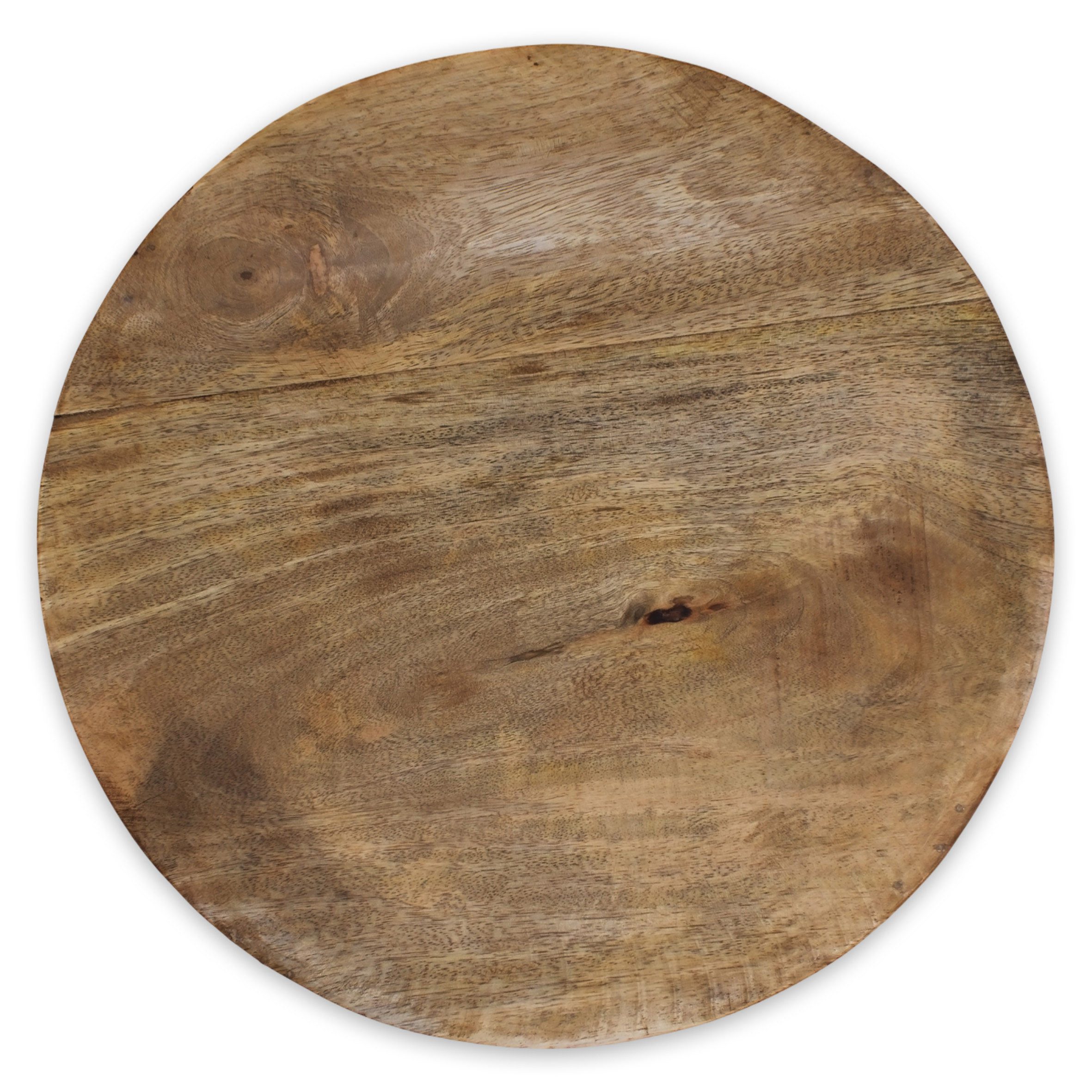 Spetebo Servierteller Mangoholz Servierteller groß rund auf Füßen - 38 cm, Mangoholz, (Anzahl, 1-tlg., Stück), lebensmittelecht