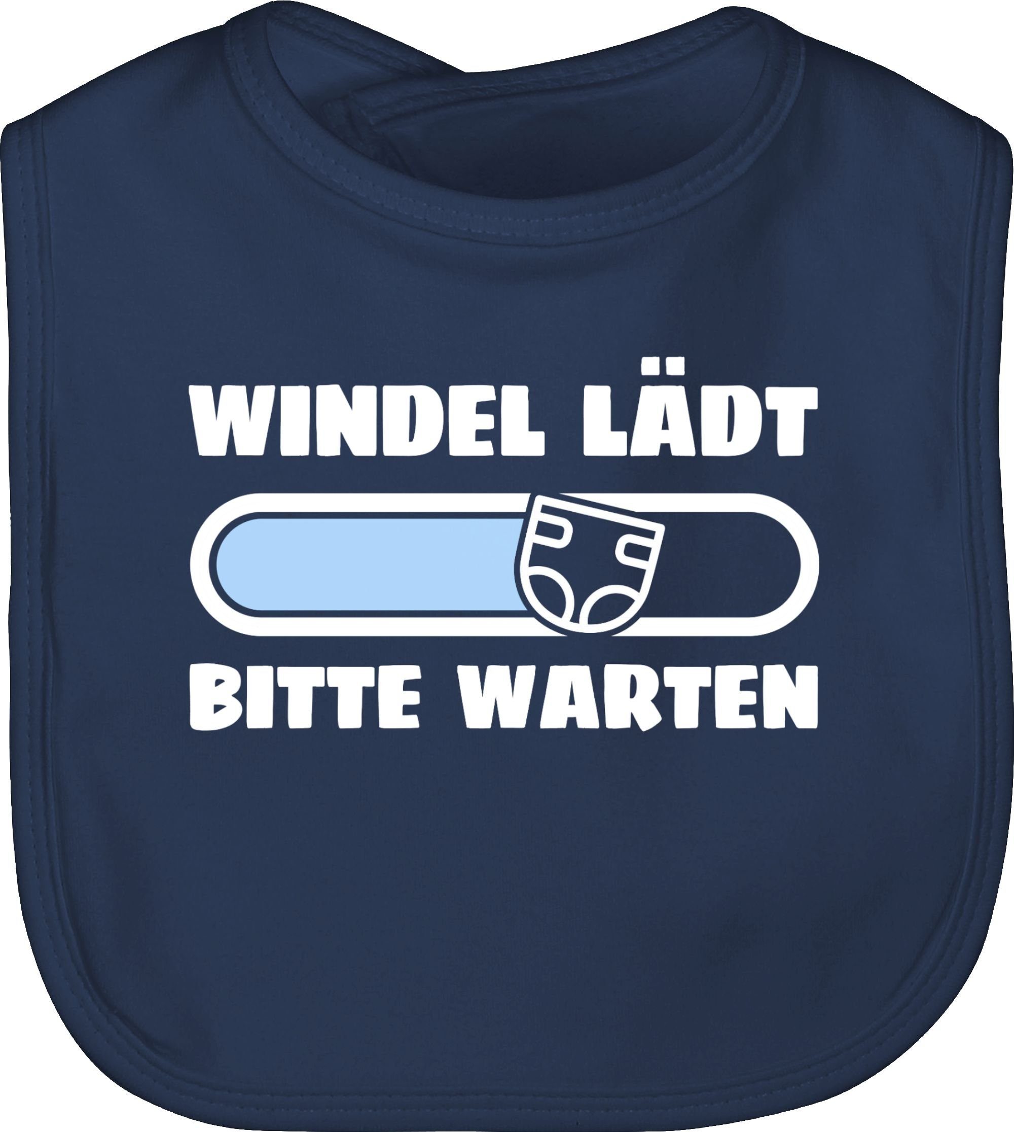Shirtracer Lätzchen »Windel lädt Bitte warten in weiß und blau