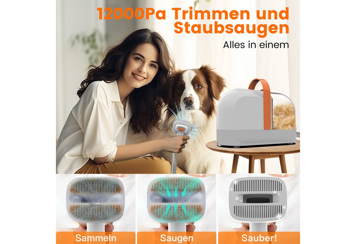 Thumbnail - AIRROBO Hundeschermaschine AIRROBO PG10 Hundeschermaschine mit Staubsauger