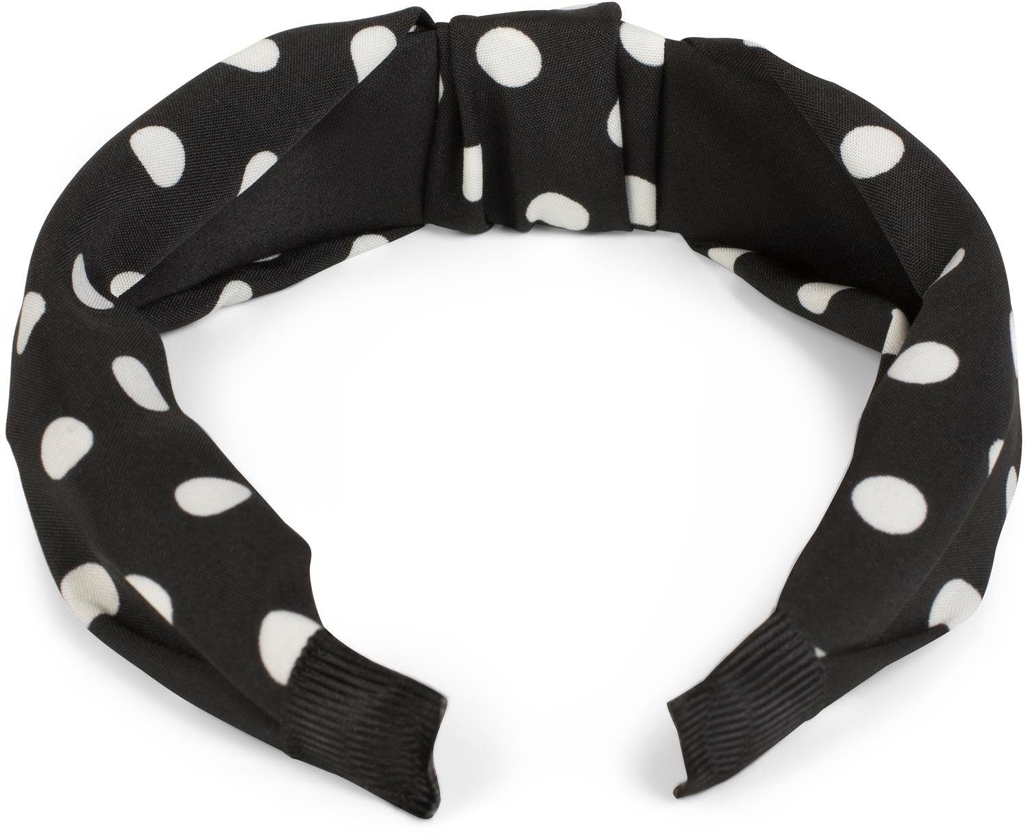 styleBREAKER Haarband, 1-tlg., Haarreif gepunktet mit Knoten Rockabilly