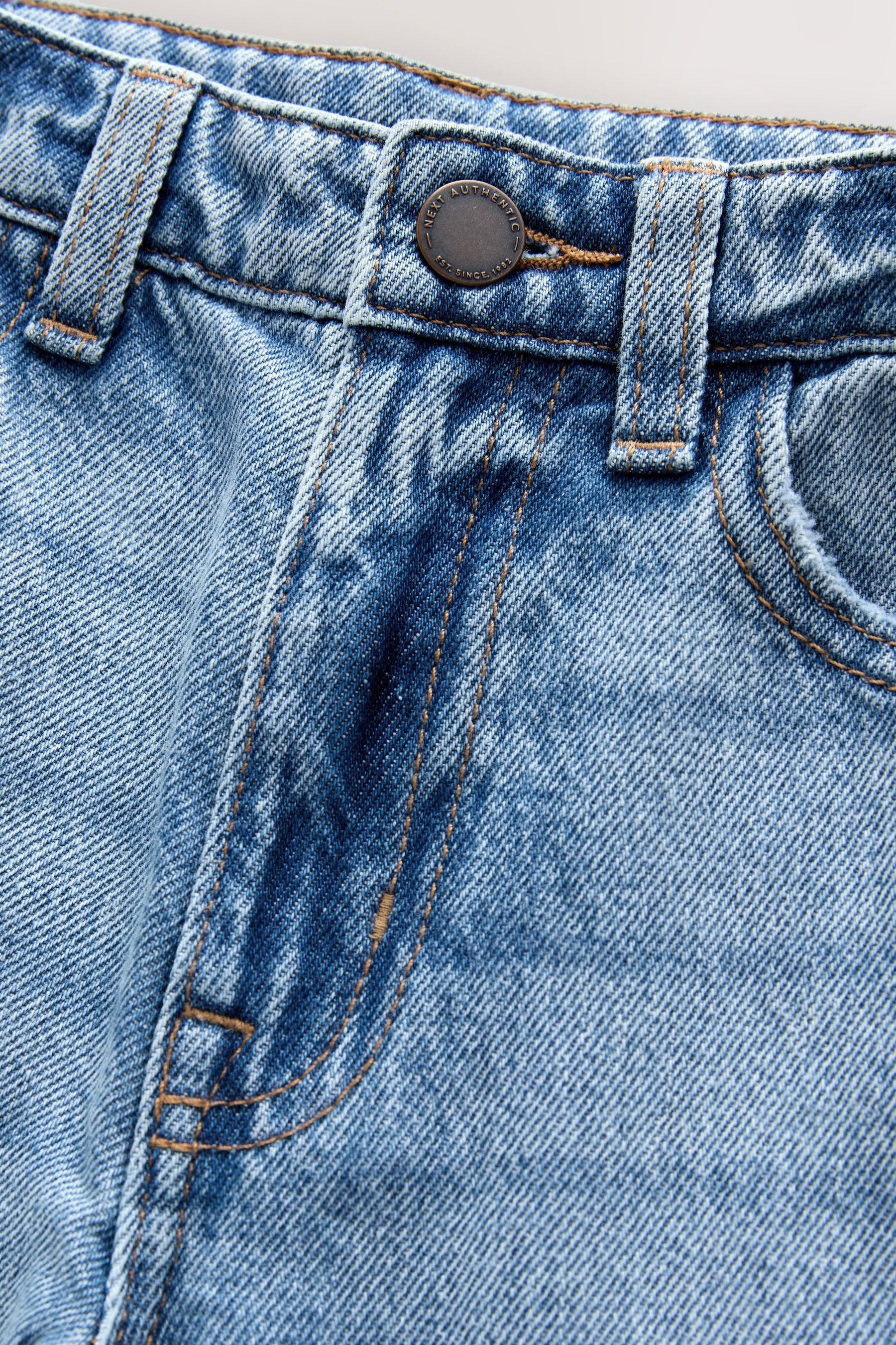 Next Weite Jeans Authentic Jeans 100 % Baumwolle – Super Wide Fit (1-tlg)