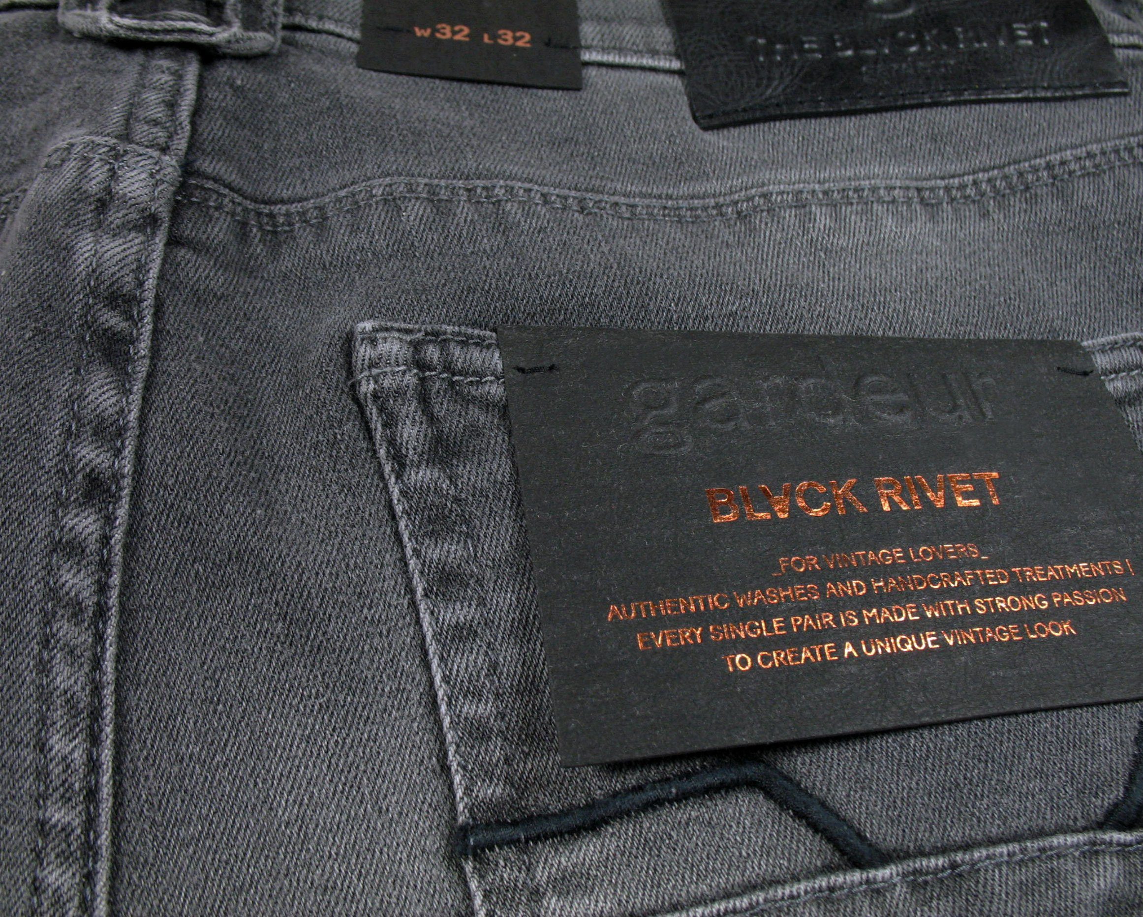 Atelier GARDEUR 5-Pocket-Jeans Vintage Grey Edition Bennet Black Rivet