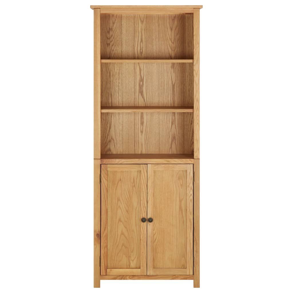 Eiche Bücherregal cm Türen 70x30x180 mit furnicato 2 Massivholz