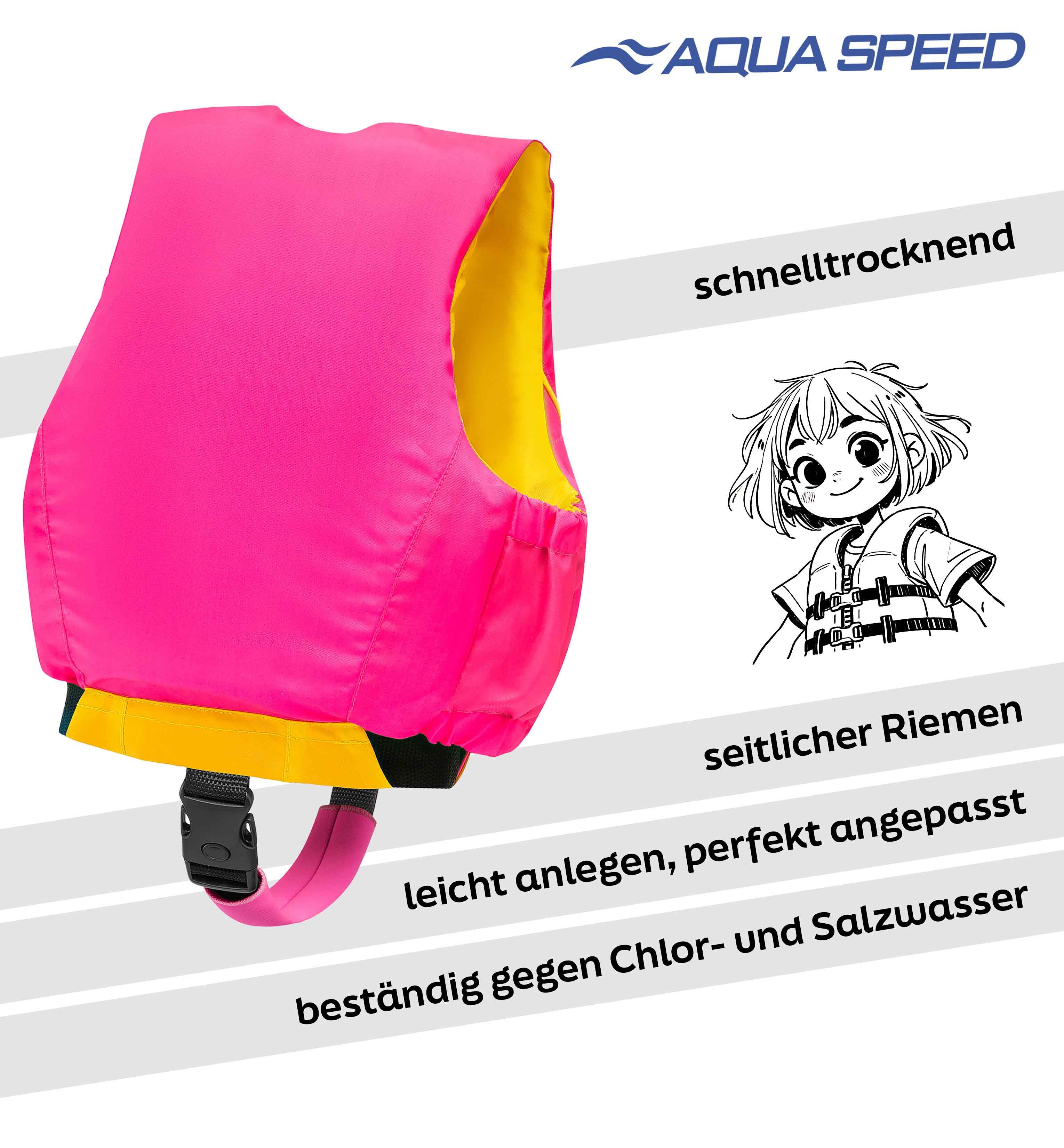 Aqua Speed Auftriebskörper Flytekraft Schwimmweste für Kinder 15-19 kg Sunset Pink (Weiches & strapazierfähiges Material für langanhaltenden Tragekomfort), Ergo – Bild 5 von 5
