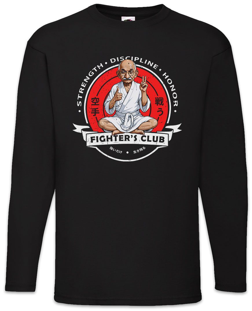 Langarmshirt Fighter's Club Gandhi II Langarm T-Shirt Mahatma Meditation Peace