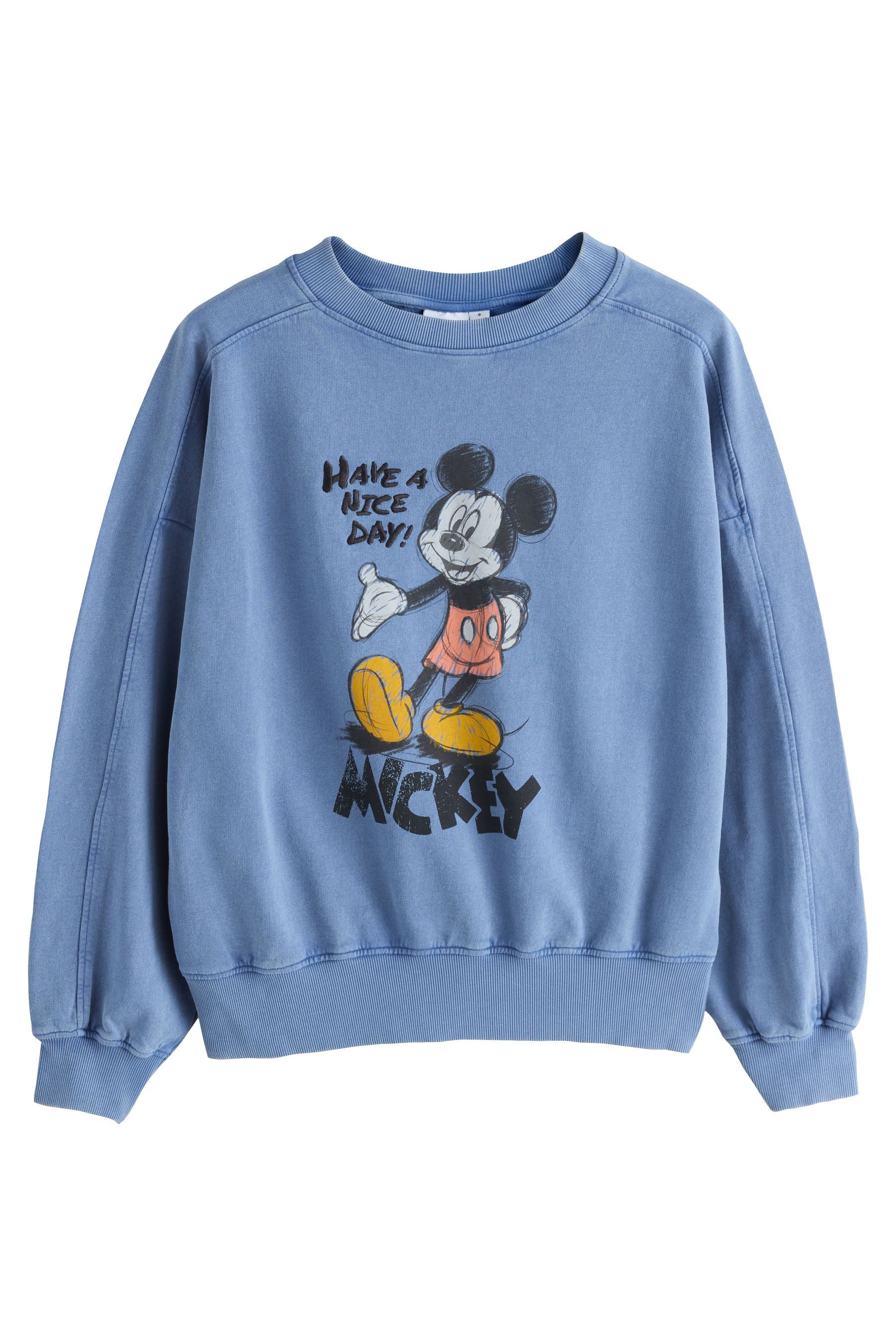 Next Sweater Sweatshirt mit Waschung, Mickey Mouse (1-tlg)