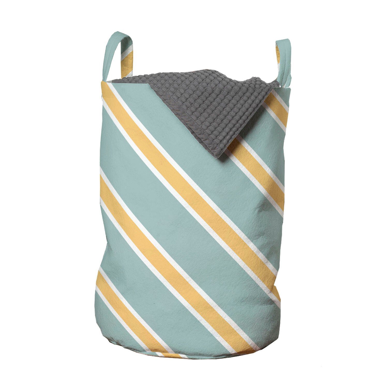 Abakuhaus Wäschesäckchen Wäschekorb mit Griffen Kordelzugverschluss für Waschsalons, Streifen Bold Dünne Streifen