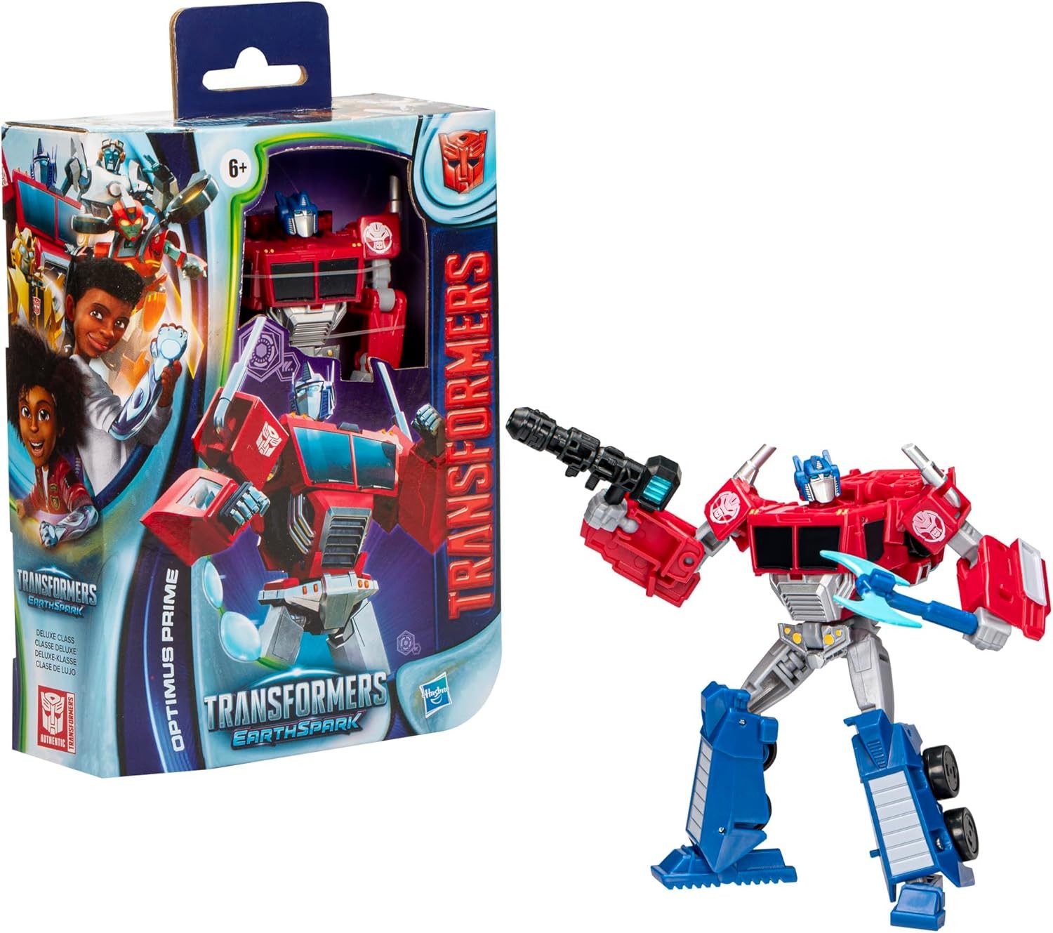 Hasbro Actionfigur Transformers EarthSpark Deluxe-Klasse Optimus Action-Figur 12,5 cm 6+