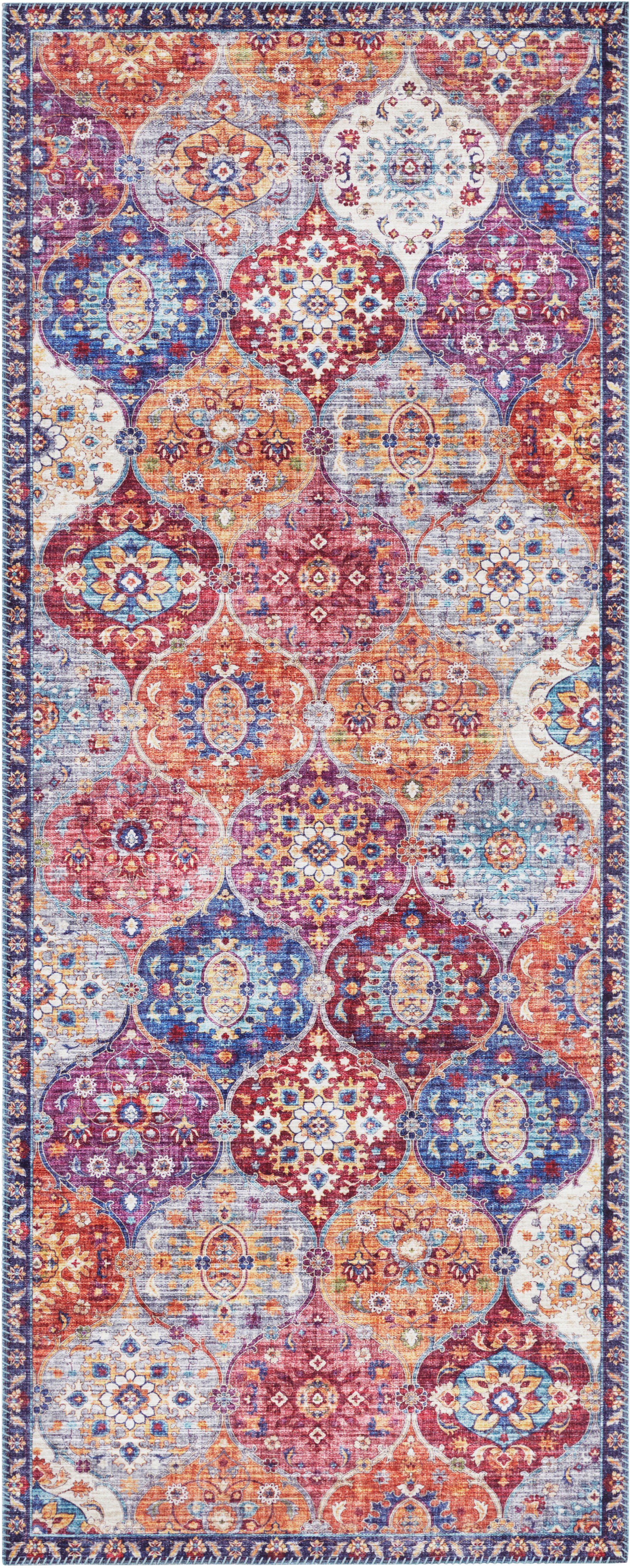 Läufer Kashmir Ghom, ELLE DECORATION, rechteckig, Höhe: 5 mm, Orientalisch, Orient, Kurzflor, Vintage, Wohnzimmer, Schlafzimmer