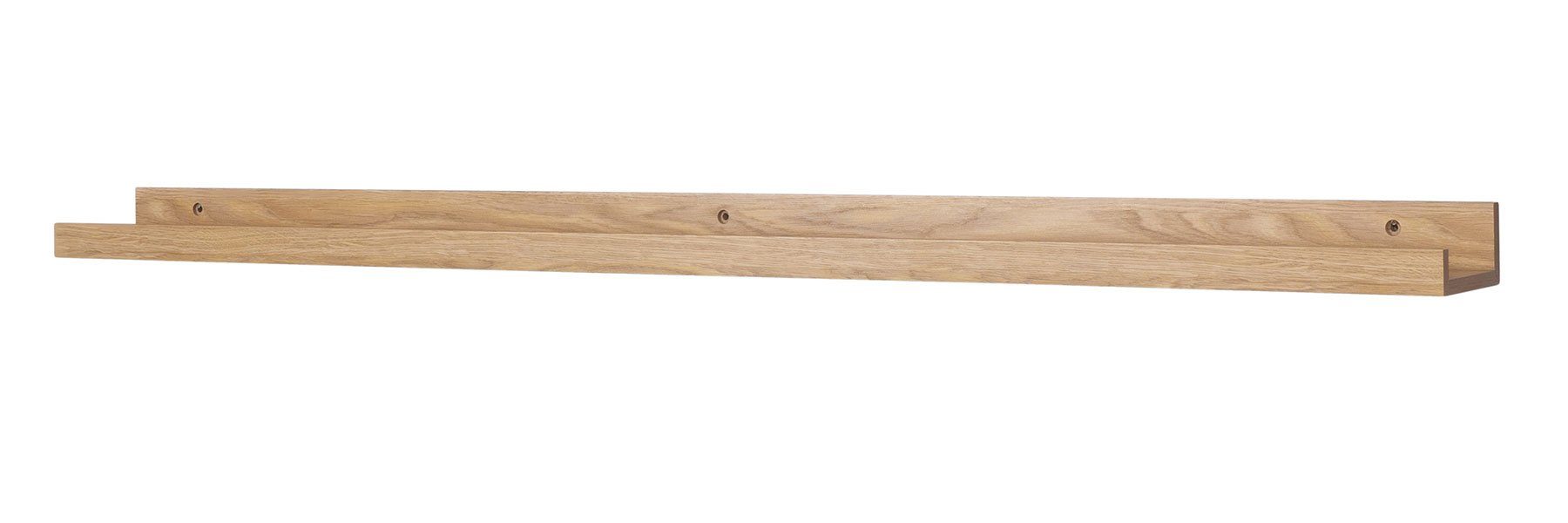 Levandeo® Bilderleiste, Bilderleiste Eiche Braun L110cm MDF Holz Wandregal Schmal Wanddeko