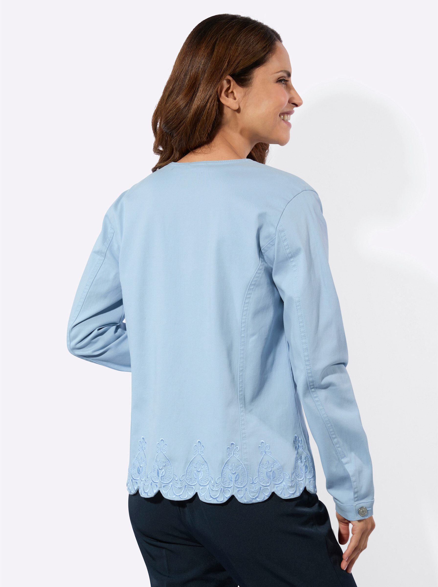 Witt Klassische Bluse Jeansbluse Langarm günstig online kaufen