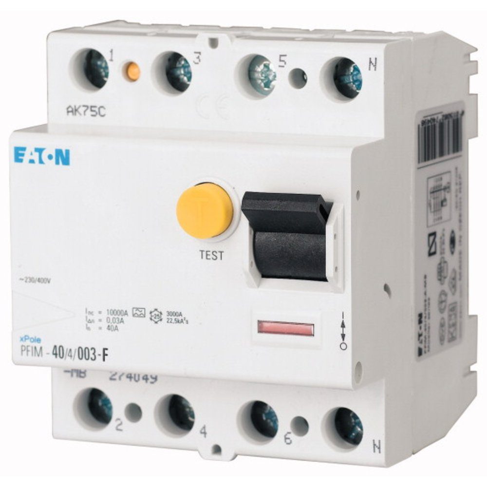 Sicherheitsrelais Eaton 187456 PFIM-40/4/003-G/F FI-Schutzschalter für Mischfrequenzen G
