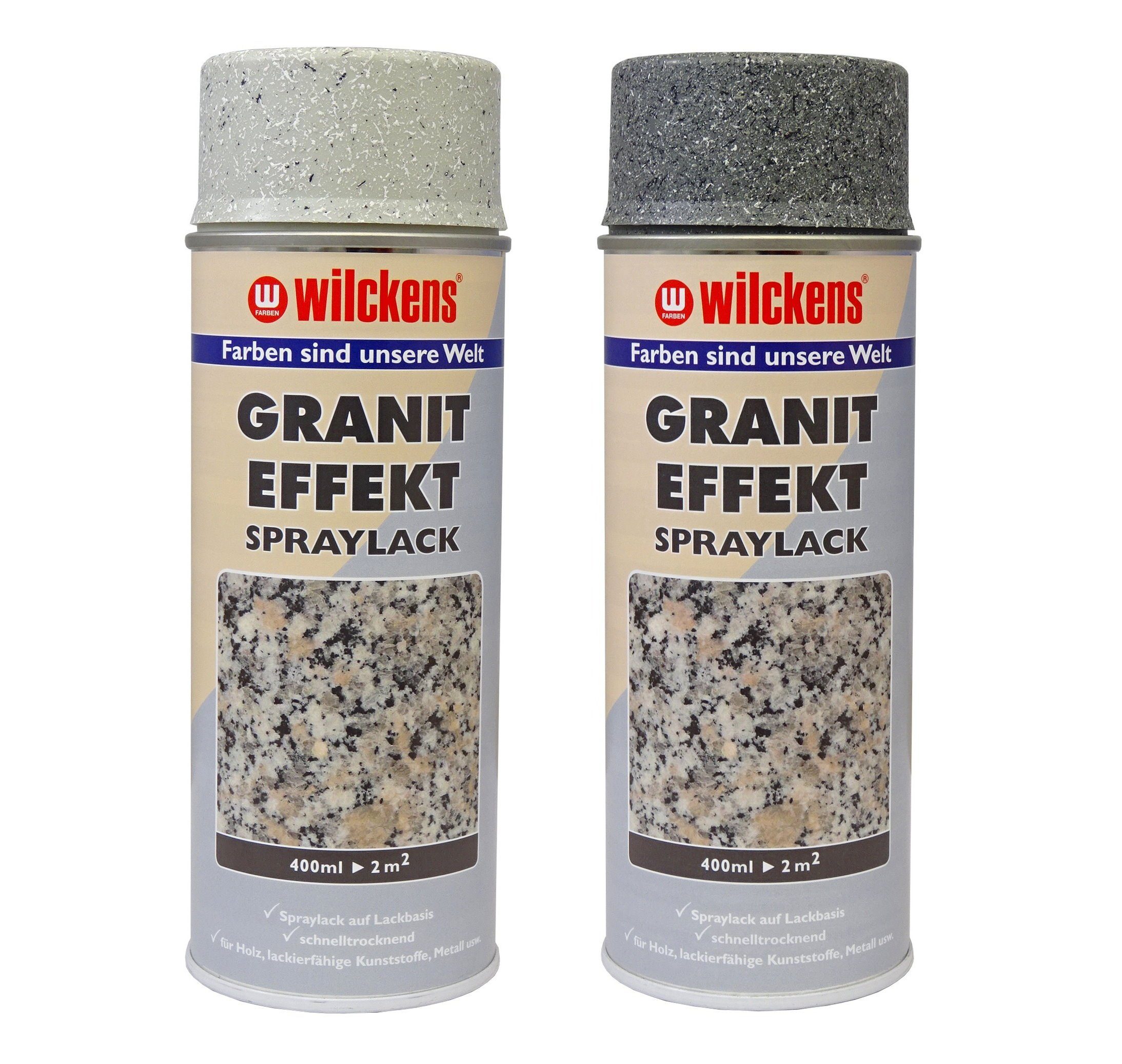 Farben Spray Effekt Dekorationslack Granit grau Sprühfarbe, Wilckens