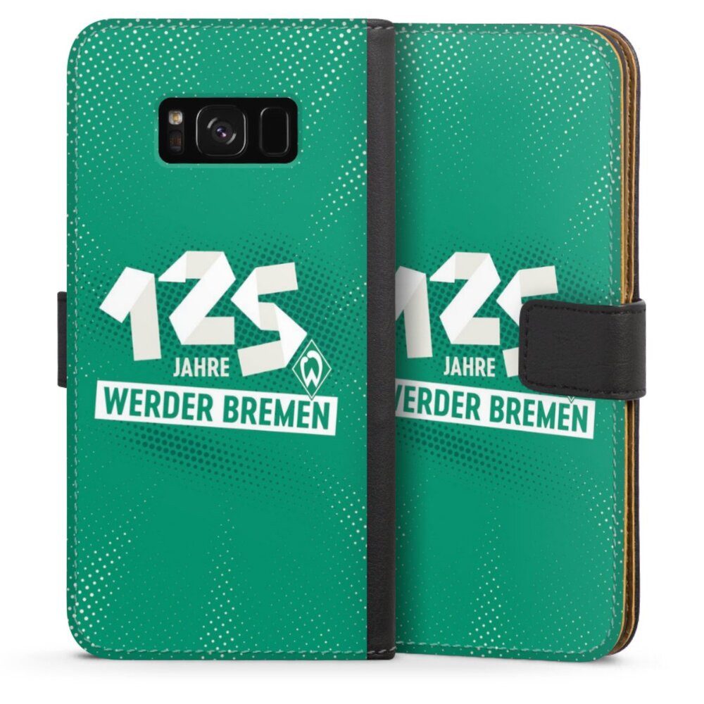 DeinDesign Handyhülle 125 Jahre Werder Bremen Offizielles Lizenzprodukt, Samsung Galaxy S8 Plus Hülle Handy Flip Case Wallet Cover