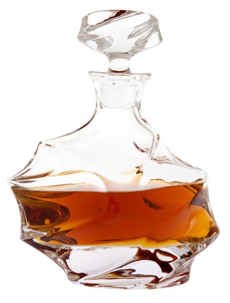 / Hotel Dekoobjekt Cognac Whisky Casa & Kristallglas Karaffe Whisky mit - Gläser Luxus Padrino 4 Accessoires Set Restaurant -