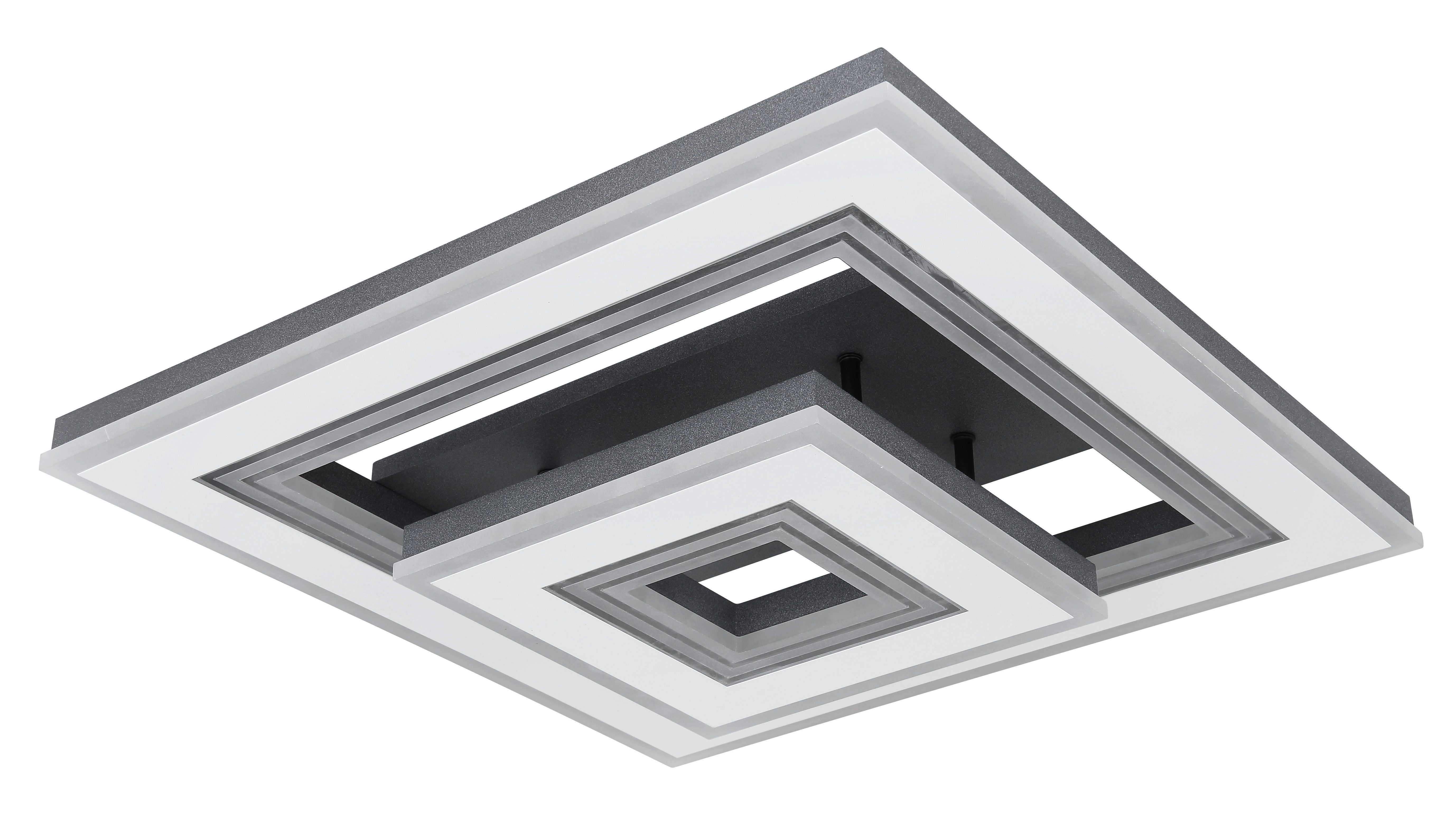 GLOBO LIGHTING LED Deckenleuchte JACK, Dimmfunktion, Memoryfunktion, Nachtlichtfunktion, mehrere Helligkeitsstufen, LED fest integriert, Deckenlampe/quadratisch/Wohnzimmer/Schlafzimmer/modern