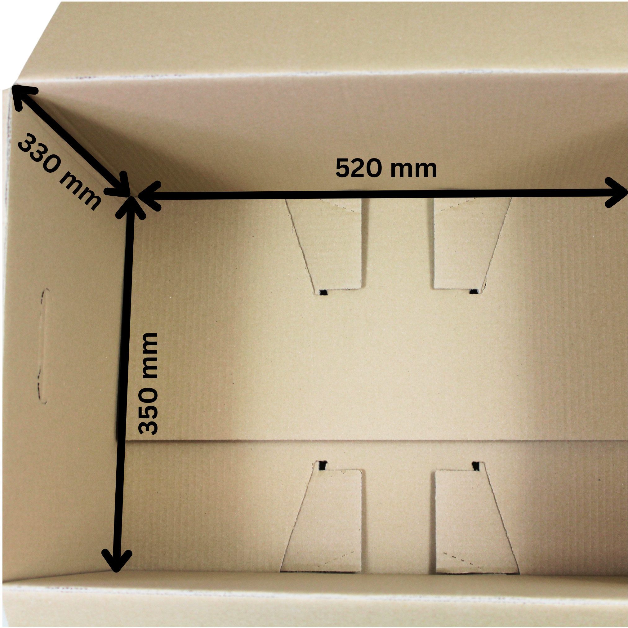 Packen24 GmbH Umzugskarton Umzugskarton M 520 x 350 x 330 mm Bücherkarton zweiwellig – Bild 4 von 4