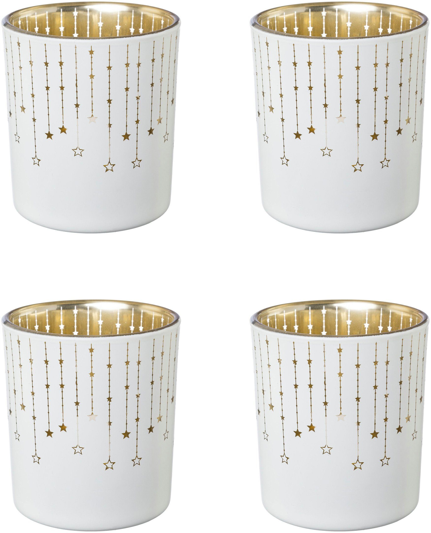 Creativ deco Teelichthalter Weihnachtsdeko (4 St), günstig online kaufen