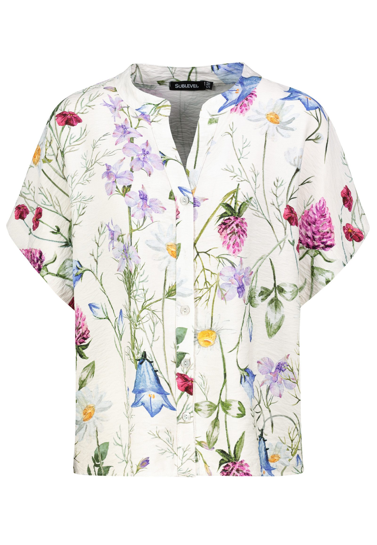 SUBLEVEL Blusenshirt Blumiges Muster mit lockerem günstig online kaufen