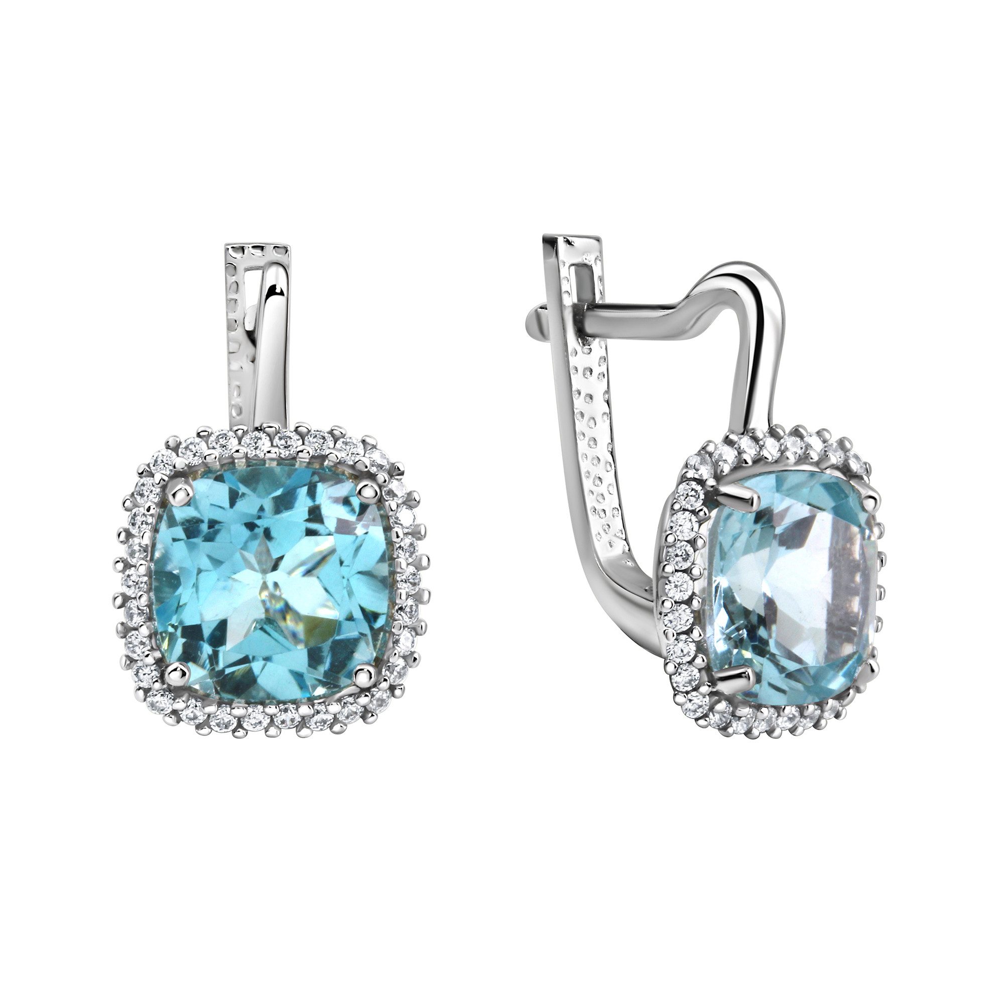 Fascination by Ellen K. Paar Ohrhänger Weißgold 375 mit echtem Blautopas (b günstig online kaufen